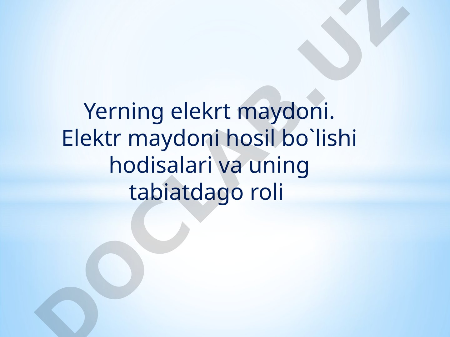 Yerning elektr maydoni