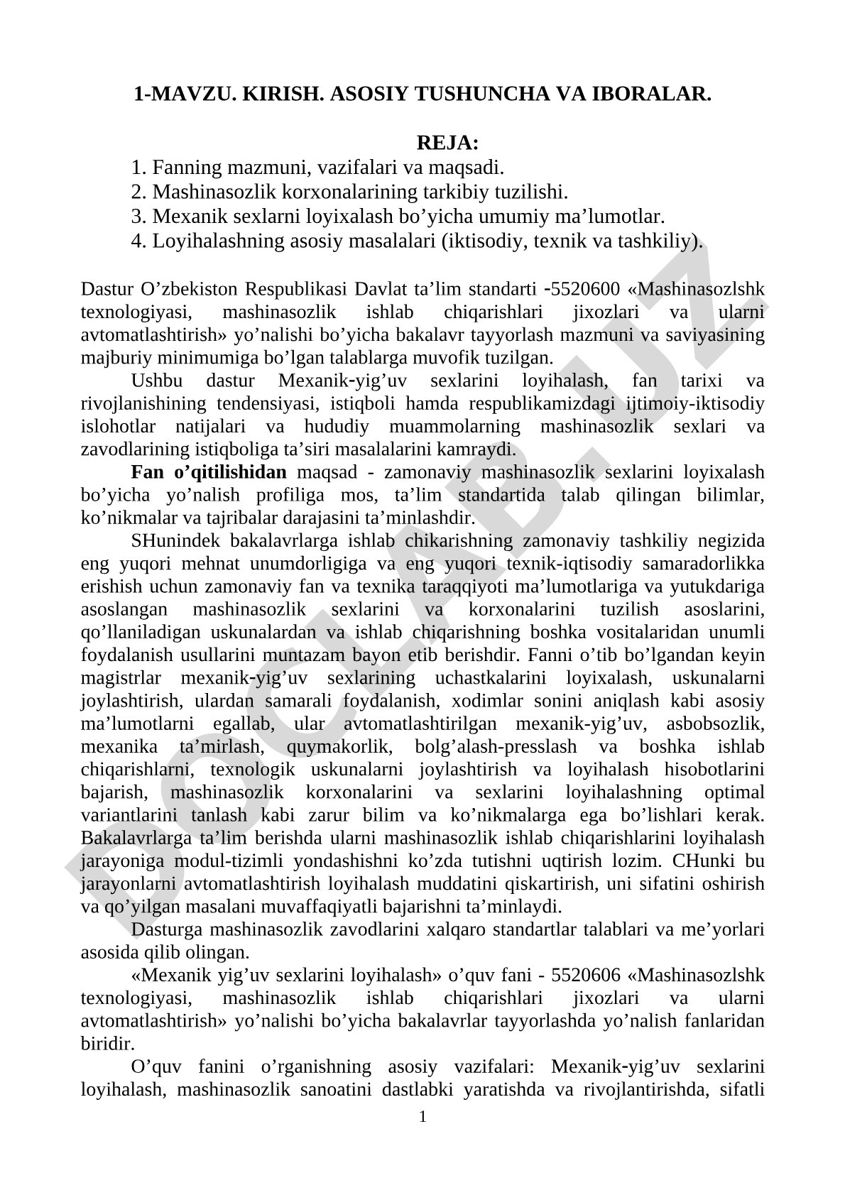 Kirish. Asosiy tushuncha va iboralar.
