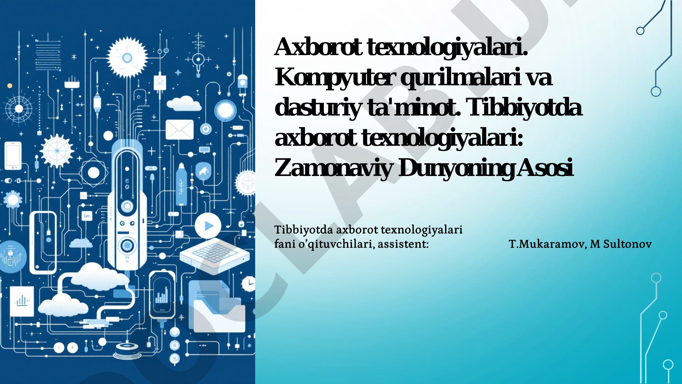 Tibbiyotda axborot texnologiyalari