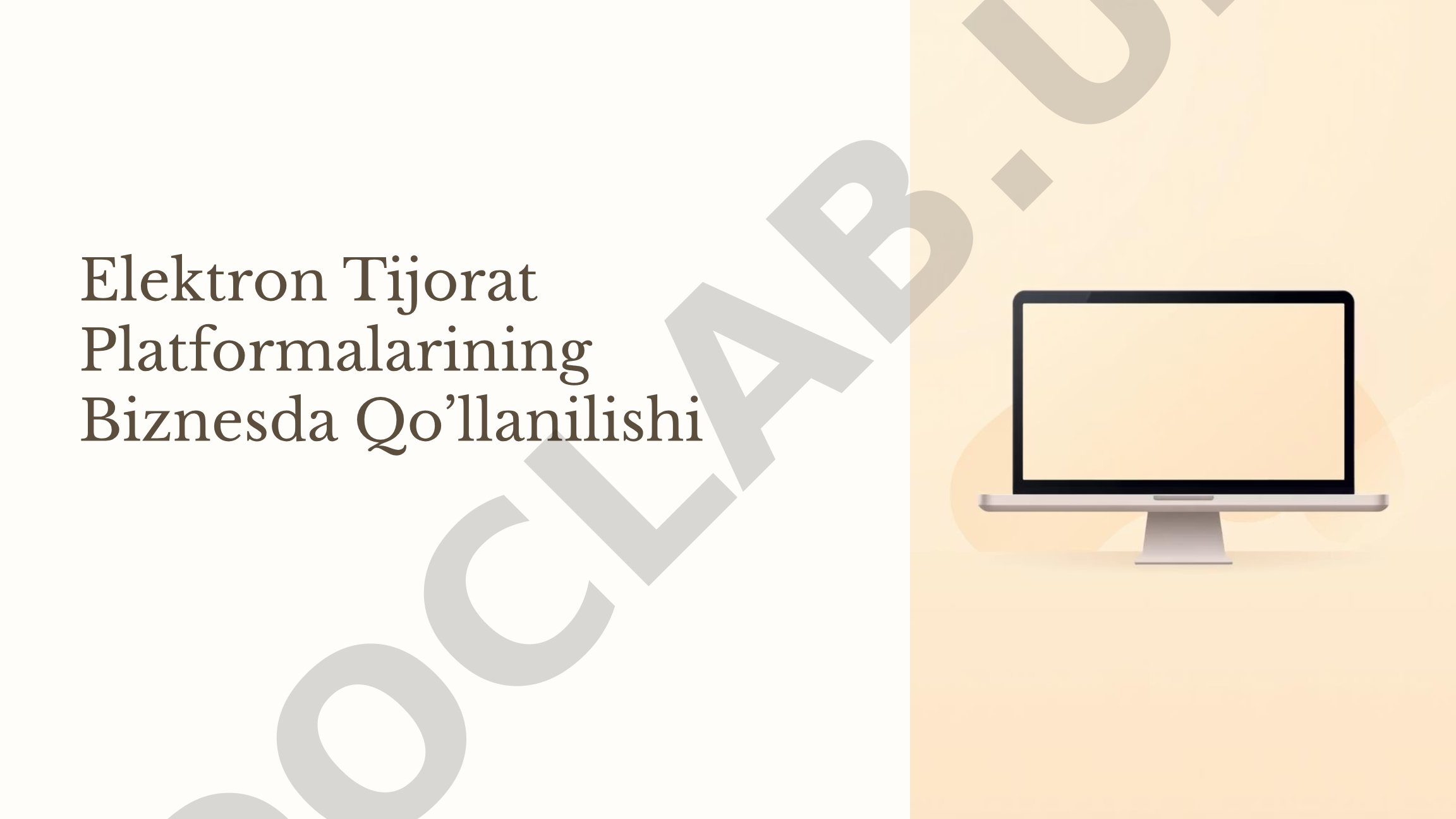 Elektron Tijorat Platformalarining Biznesda Qo’llanilishi