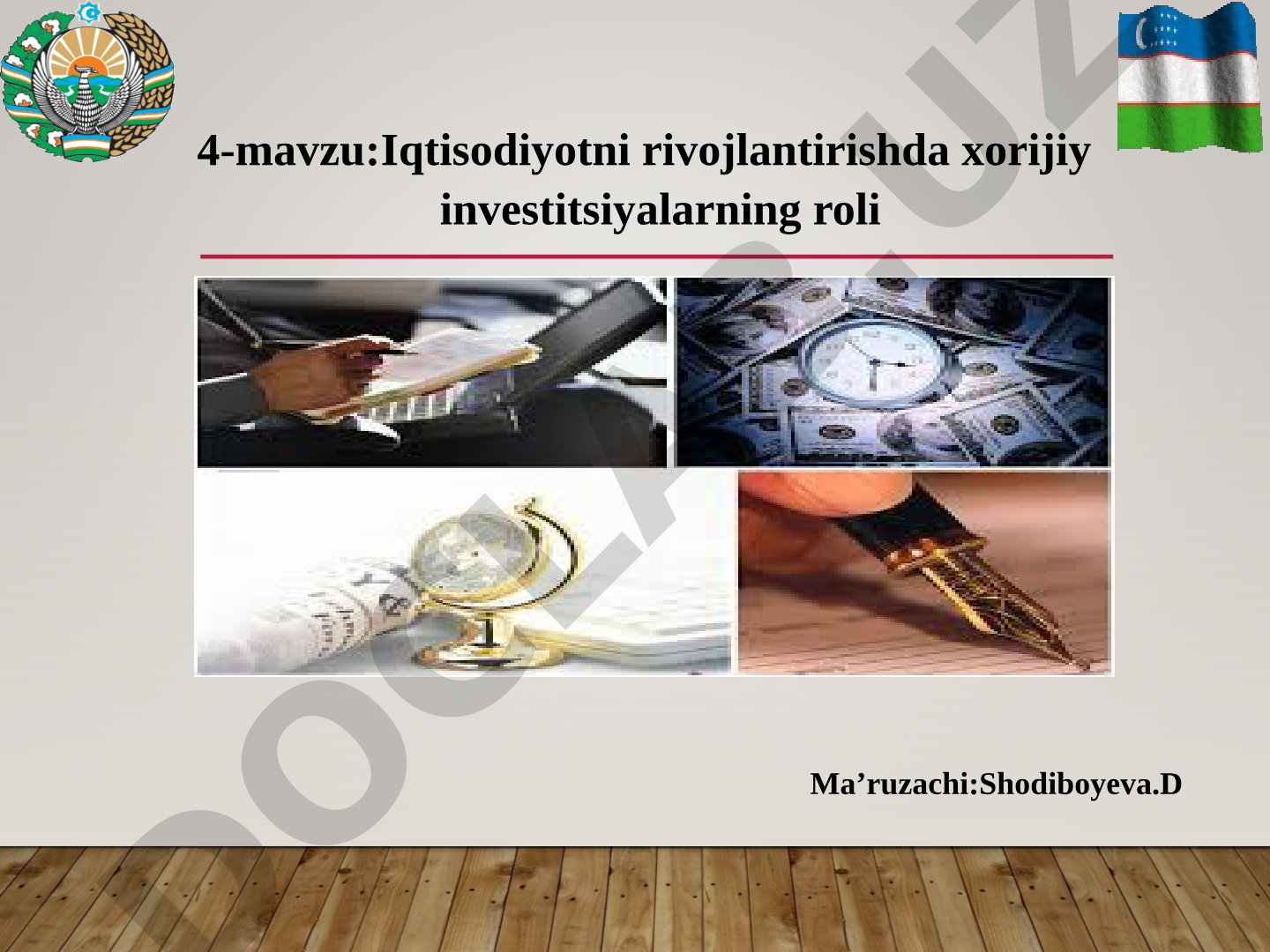 Iqtisodiyotni rivojlantirishda xorijiy investitsiyalarning roli