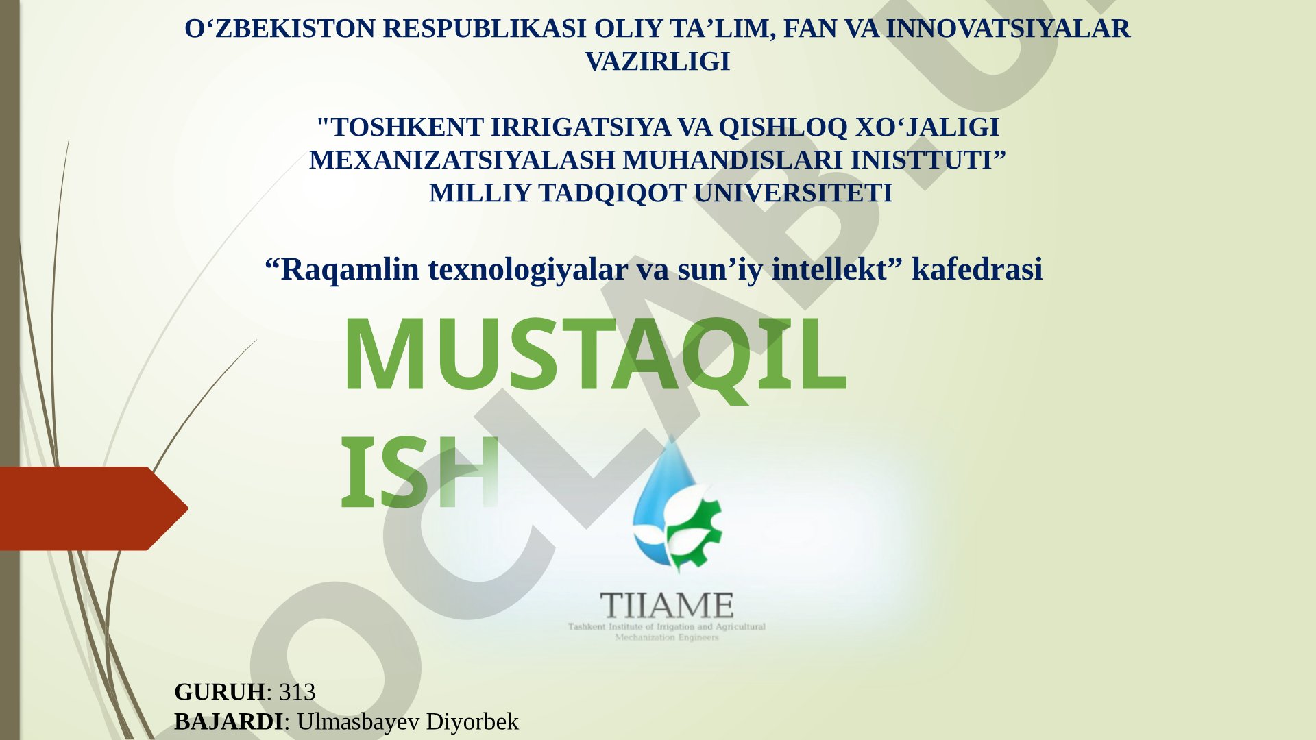 Operatsion tizim strukturasi va uning utilitarini, hisoblash tizimi tarkibiy qismlar