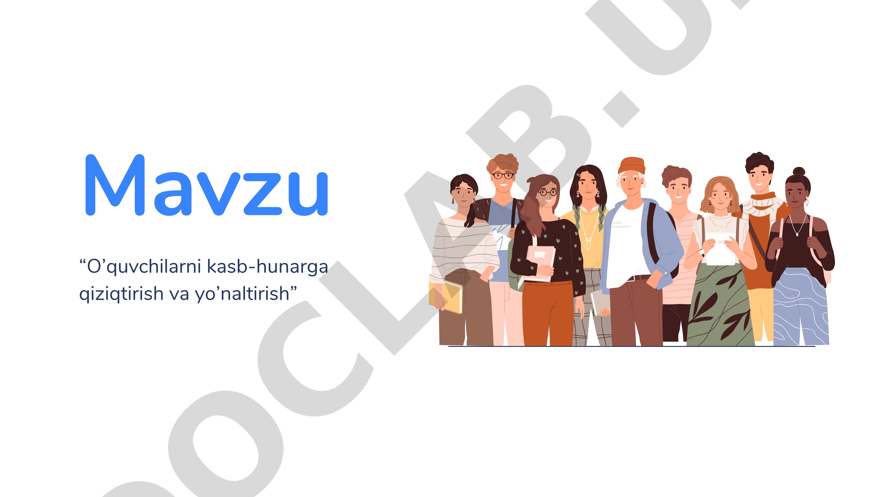 O'quvchilarni kasb-hunarga qiziqtirish va yo'naltirish