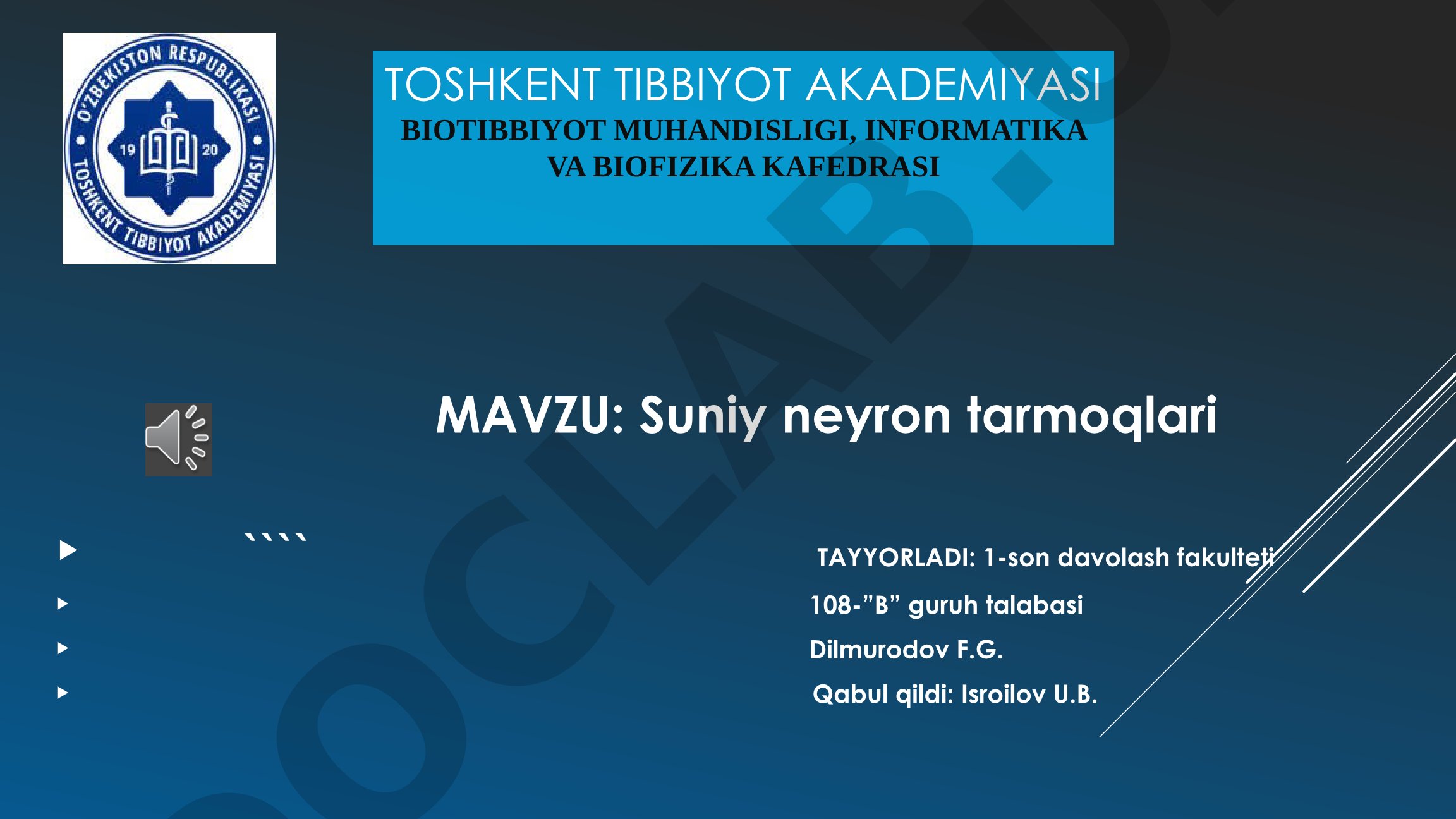 Suniy neyron tarmoqlari