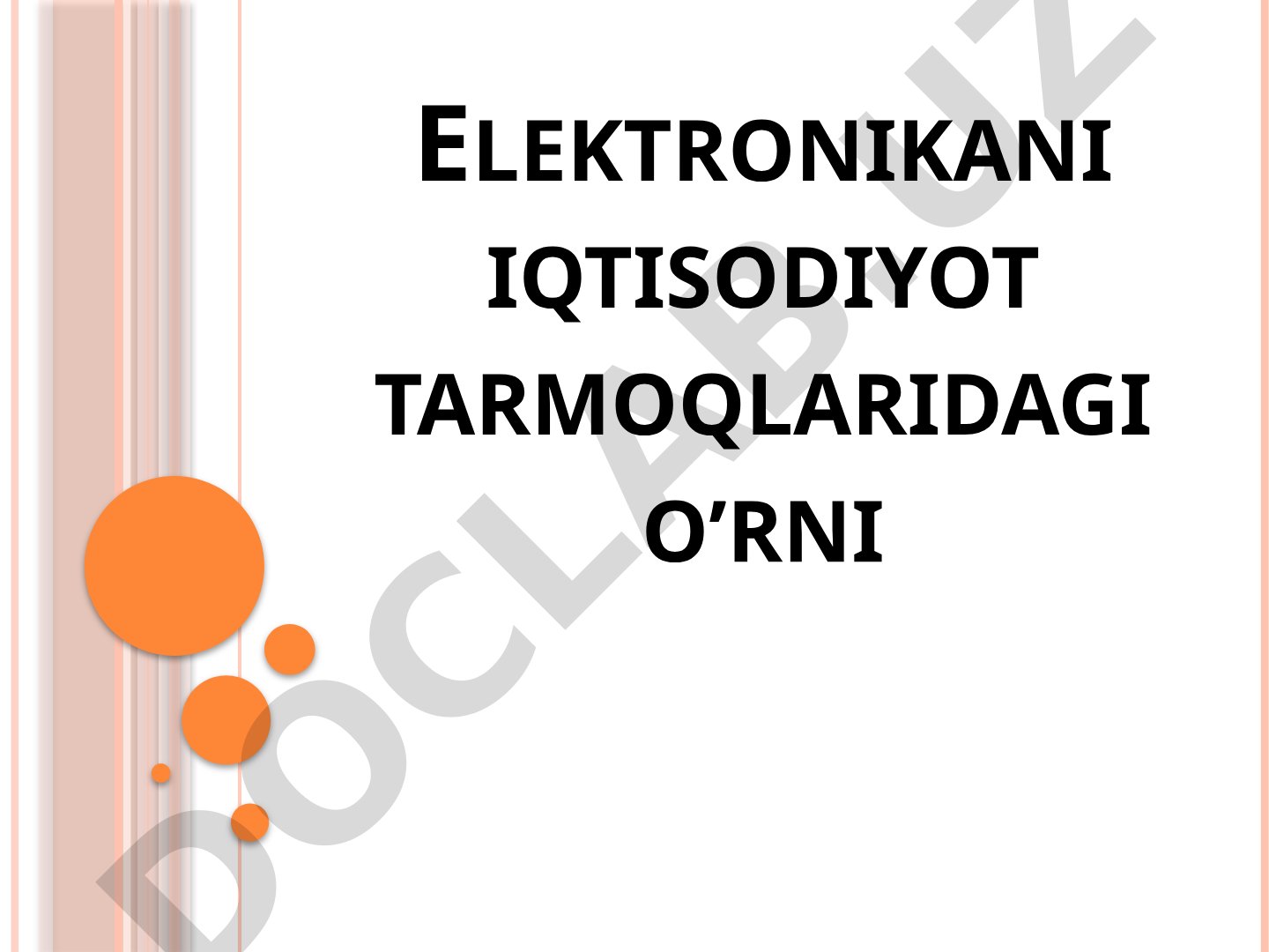 Elektronikani iqtisodiyot tarmoqlaridagi o'rni