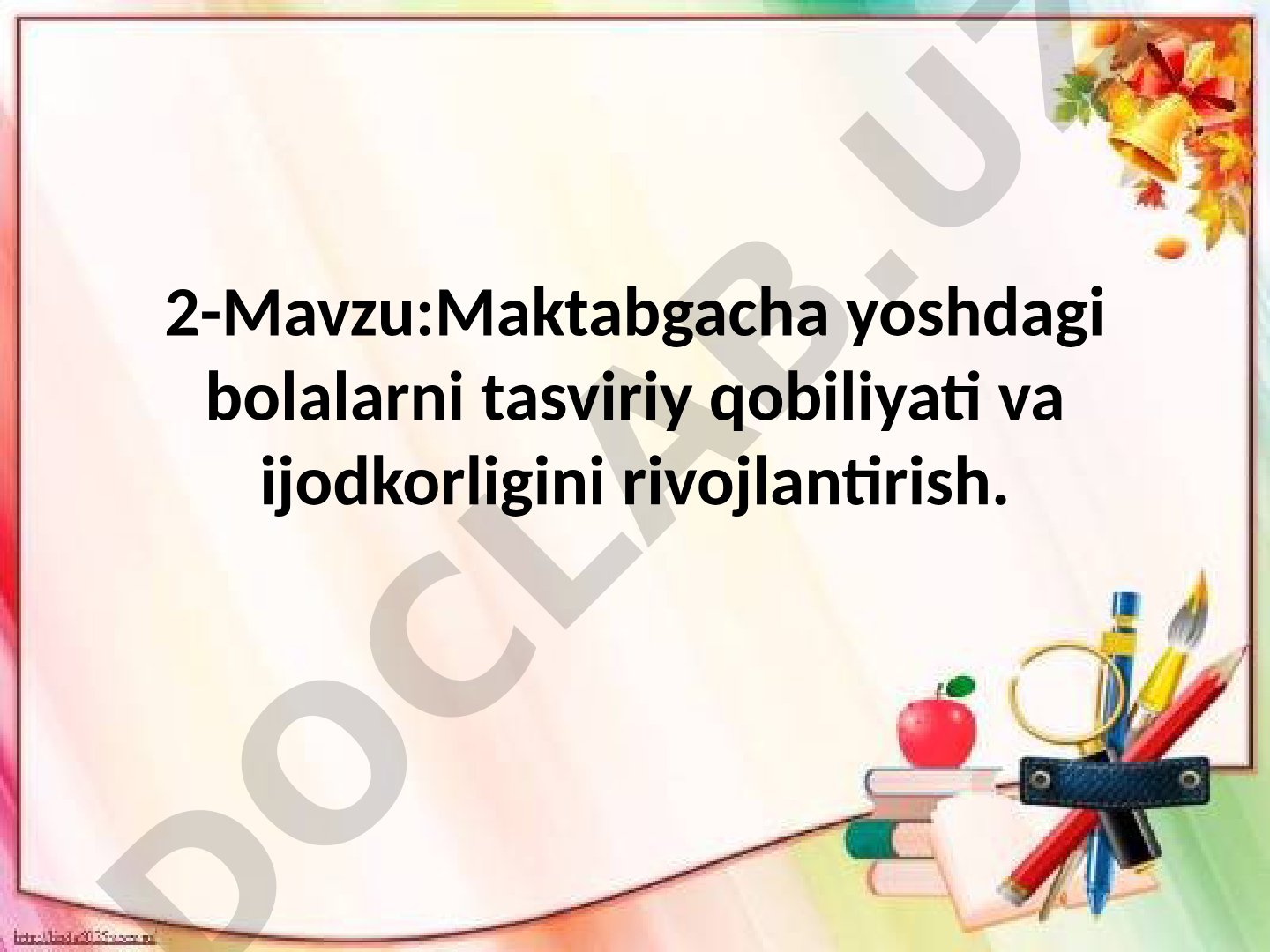 Maktabgacha yoshdagi bolalarni tasviriy qobiliyati va ijodkorligini rivojlantirish