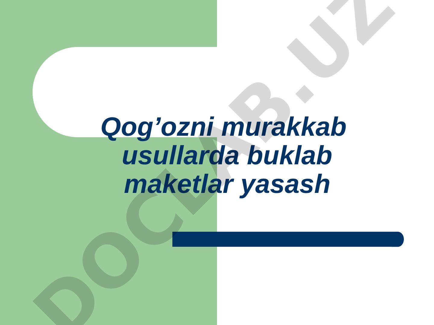 Qog'ozni murakkab usullarda buklab maketlar yasash