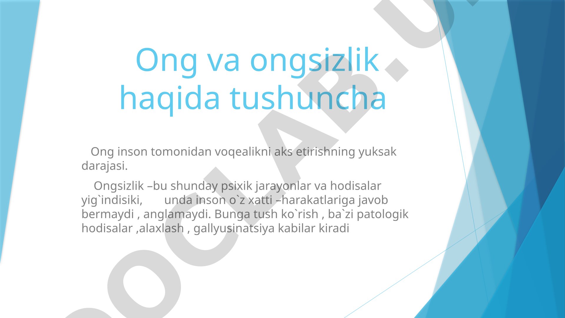 Ong va ongsizlik haqida tushuncha