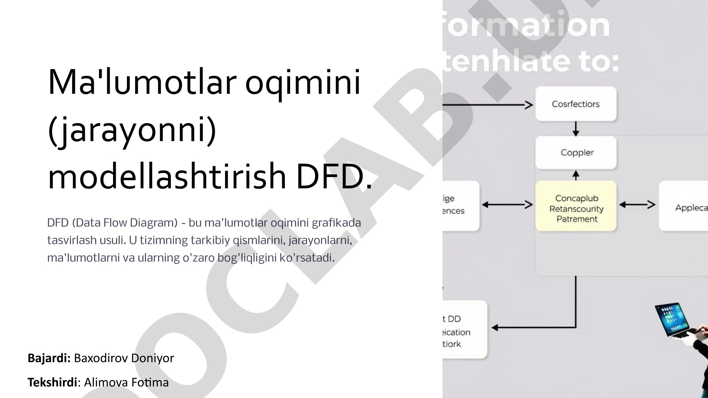 Ma'lumotlar oqimini (jarayonni) modellashtirish DFD