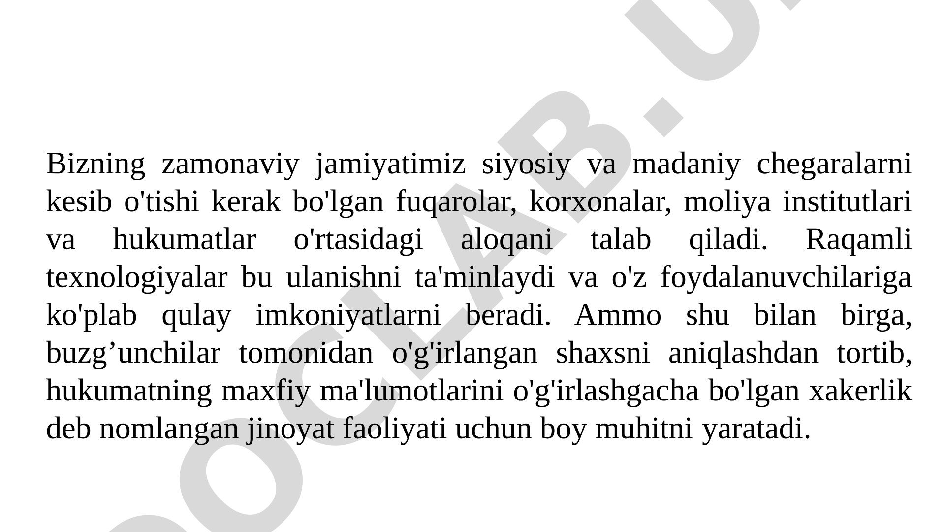 Xakerlik va raqamli texnologiyalar xavfsizligi