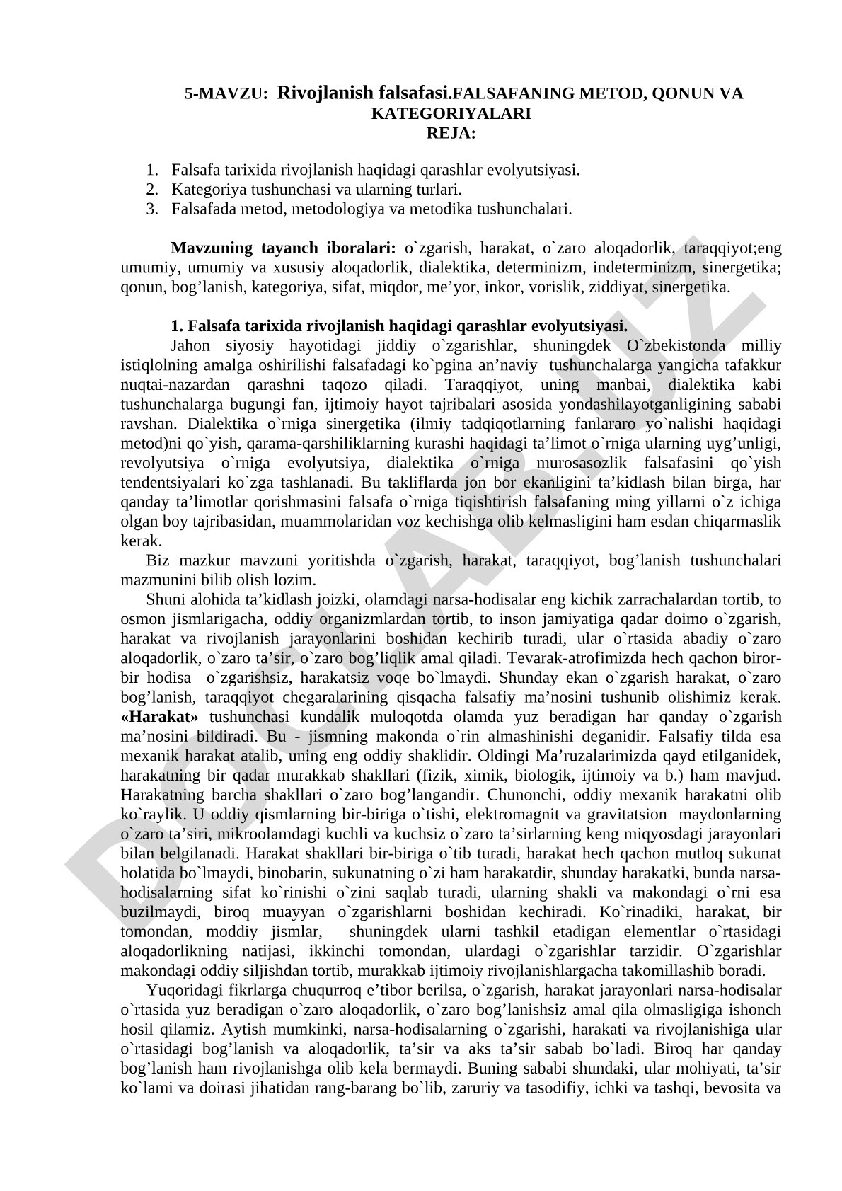 Rivojlanish falsafasi