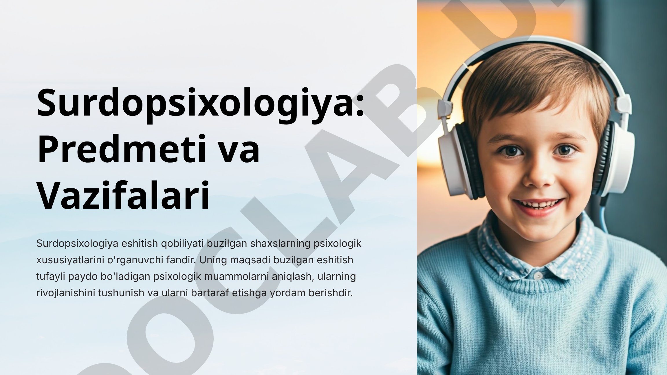 Surdopsixologiya: Predmeti va Vazifalari