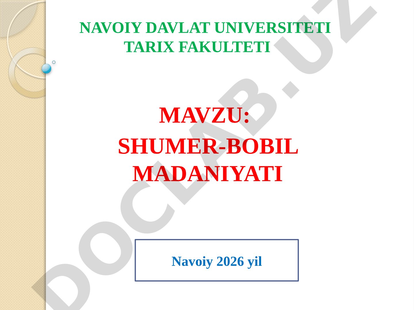 SHUMER-BOBIL MADANIYATI