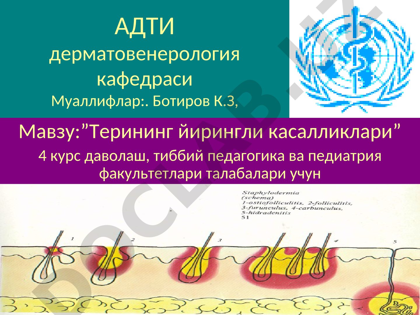 Терининг йирингли касалликлари