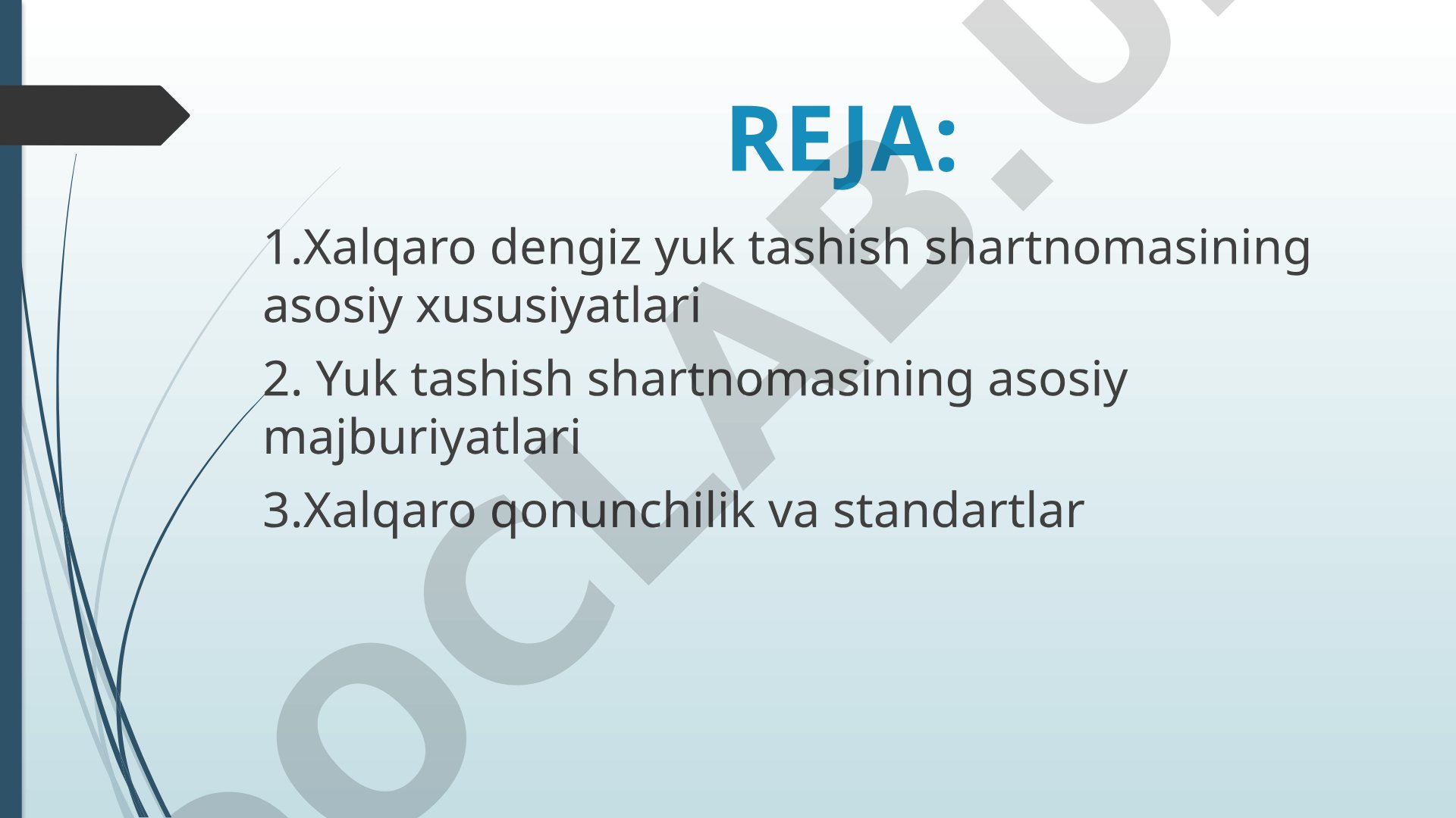 Xalqaro dengiz yuk tashish shartnomasi