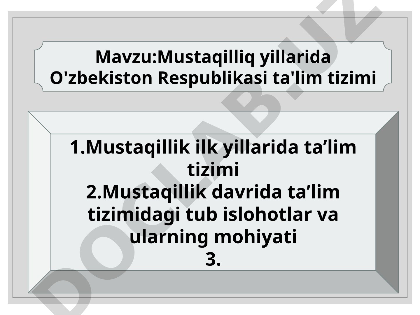 Mustaqilliq yillarida O'zbekiston Respublikasi ta'lim tizimi