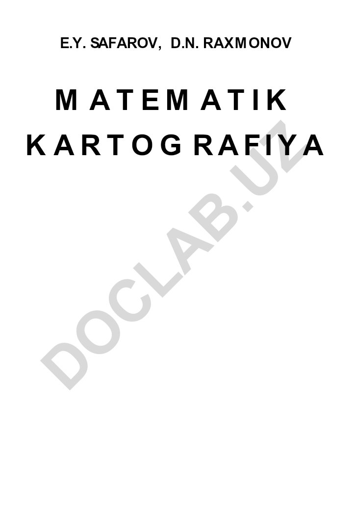 Matematik kartografiya