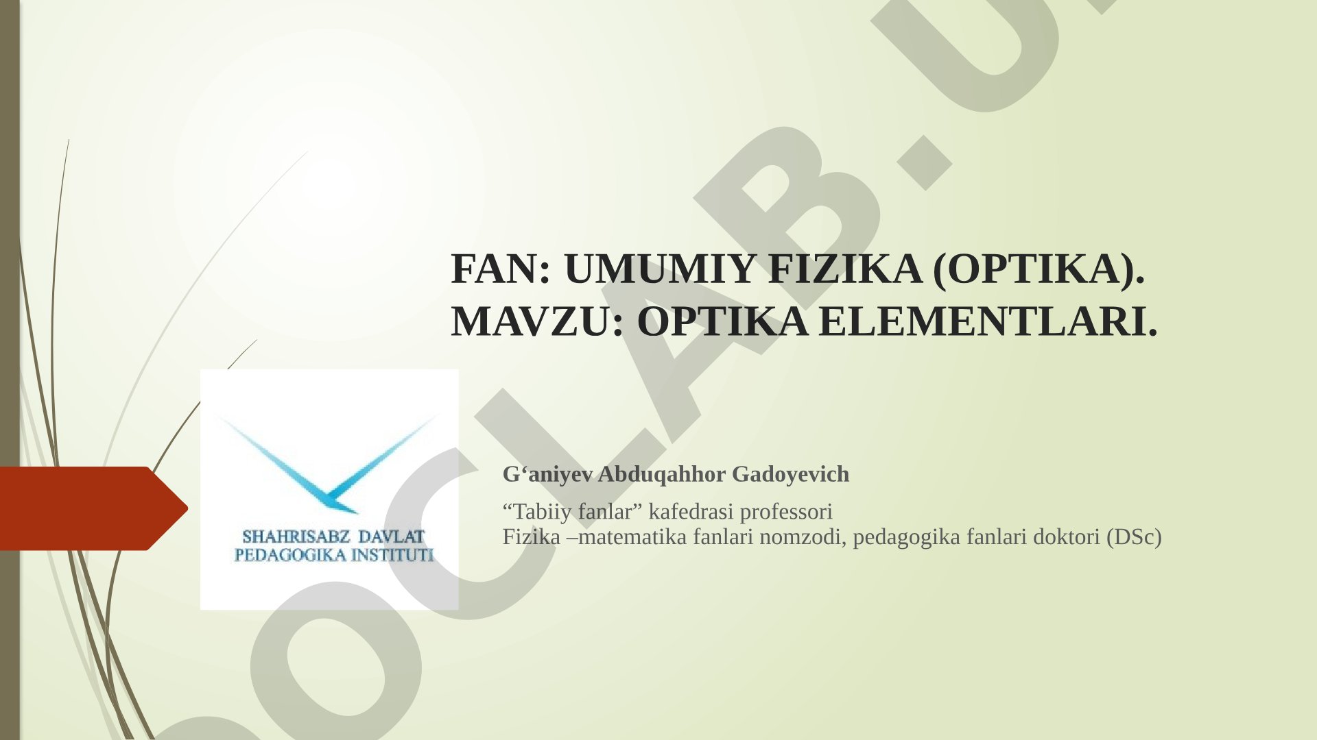 Optika elementlari