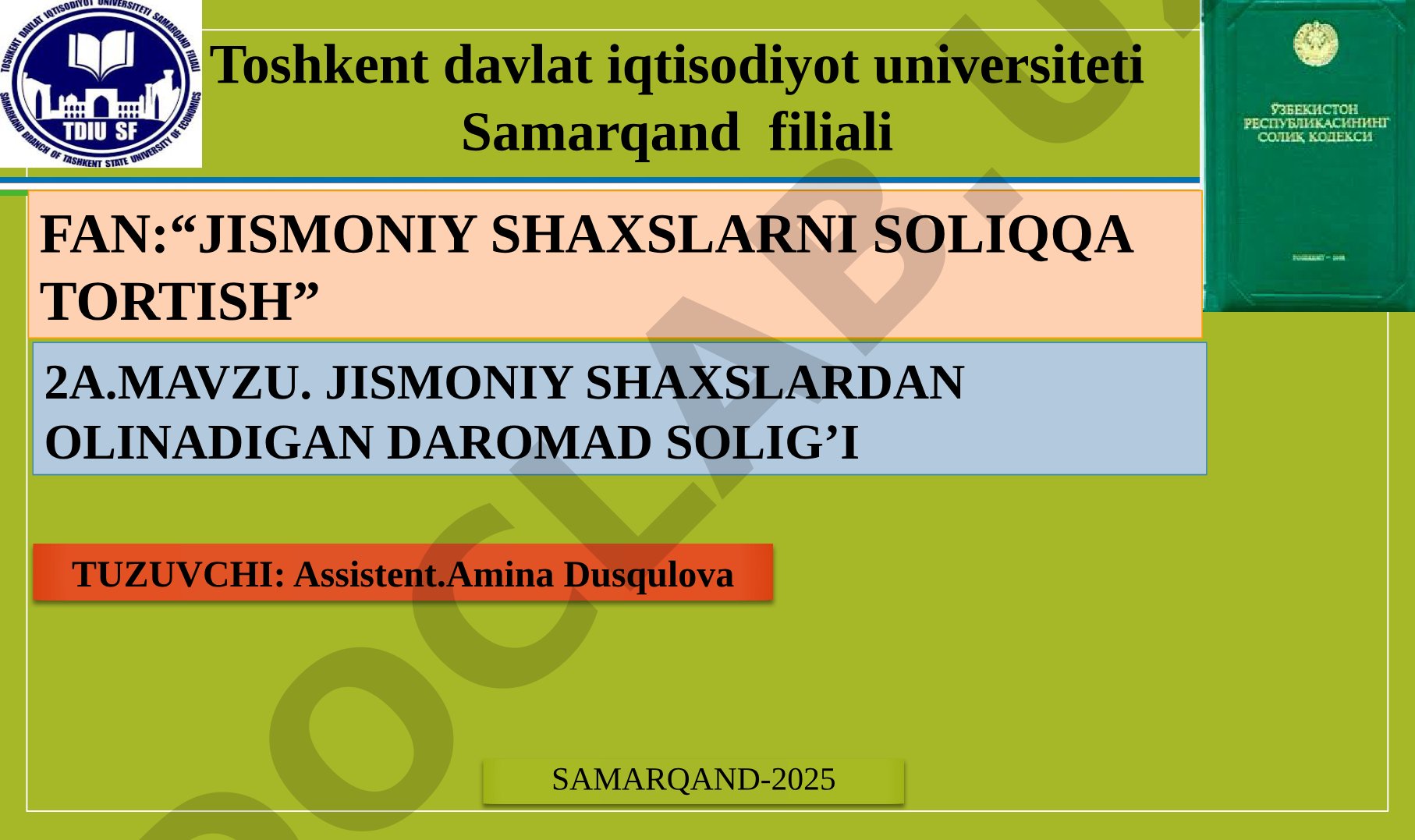 Jismoniy shaxslardan olinadigan daromad solig'i