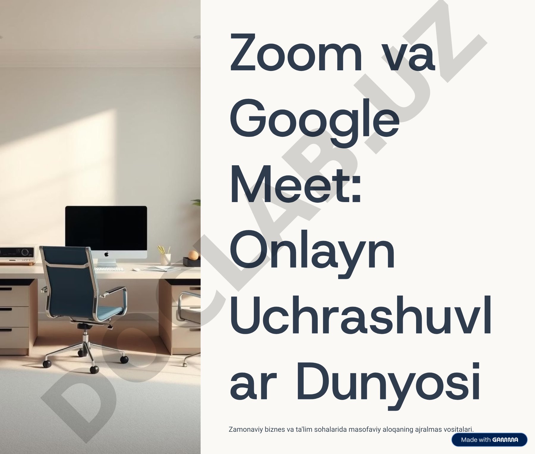 Zoom va Google Meet: Onlayn Uchrashuvl ar Dunyosi