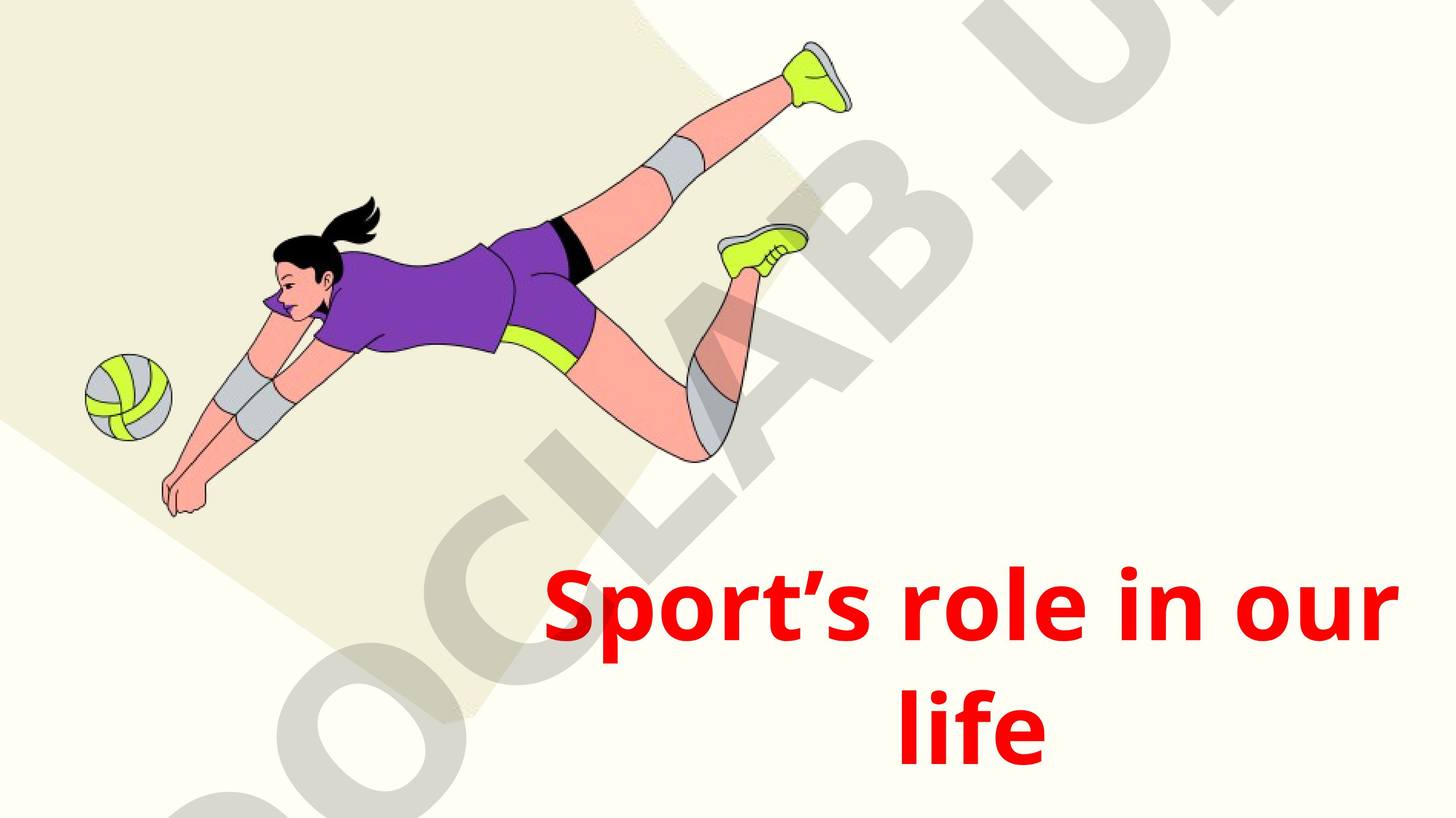 Sport's role in our life