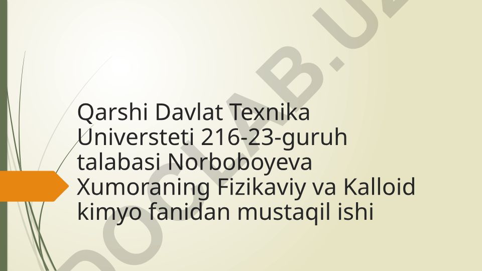 Suspenziyalarning tuzilishi, turlari va qo'llash sohalari