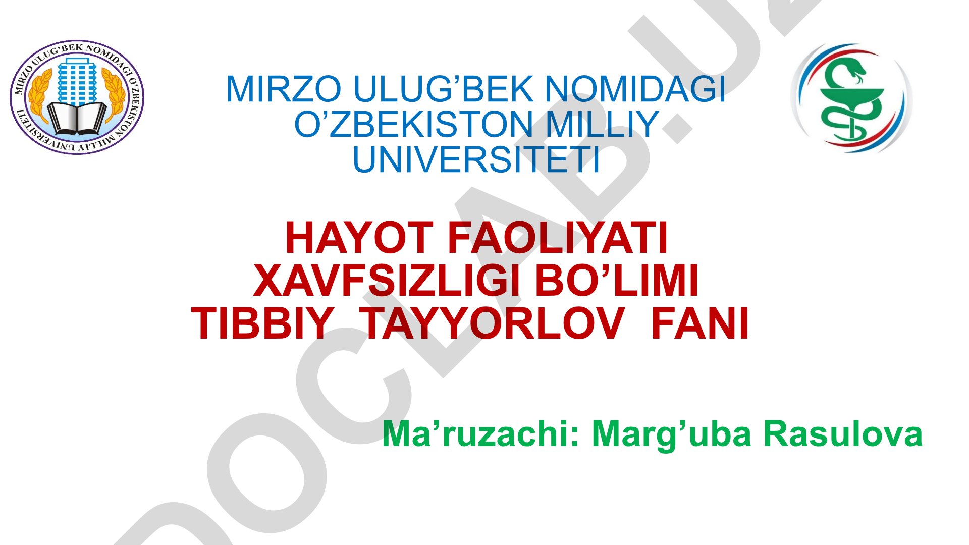 Desmurgiya va transport immobilizatsiyasi