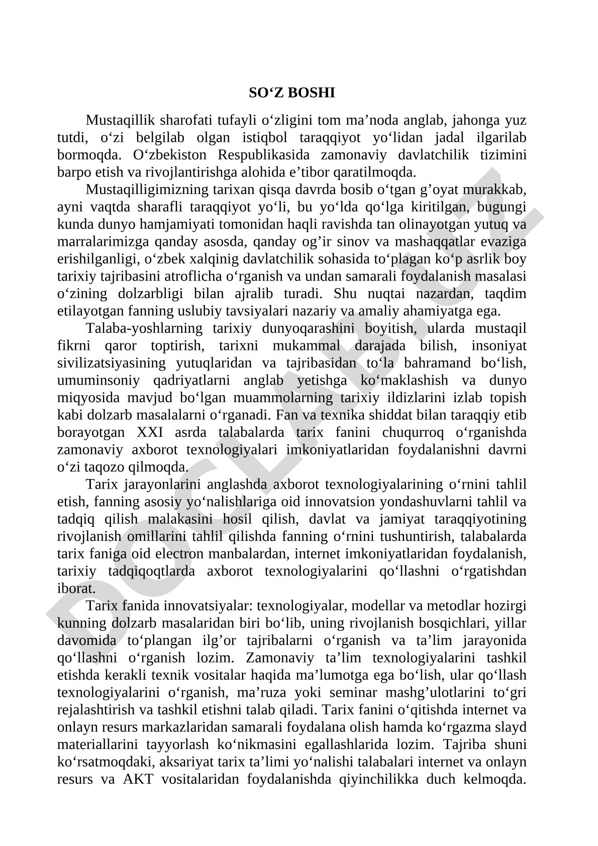 O'zbekiston mustaqilligi va davlatchilik tarixiy tajribasi