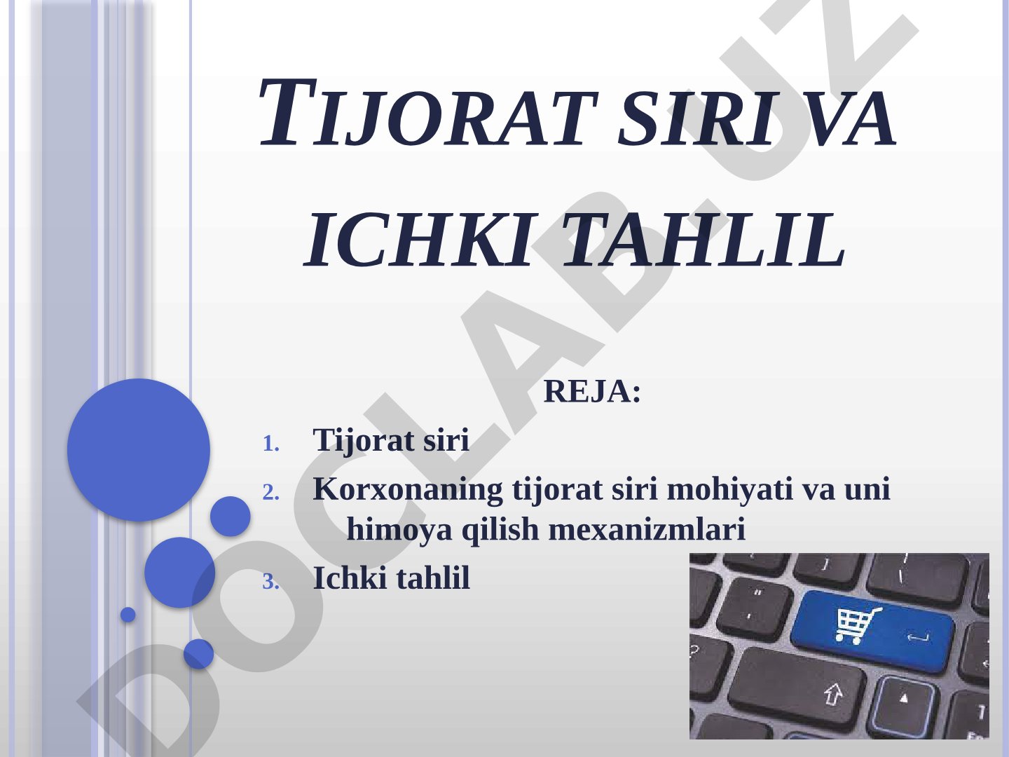 Tijorat siri va ichki tahlil