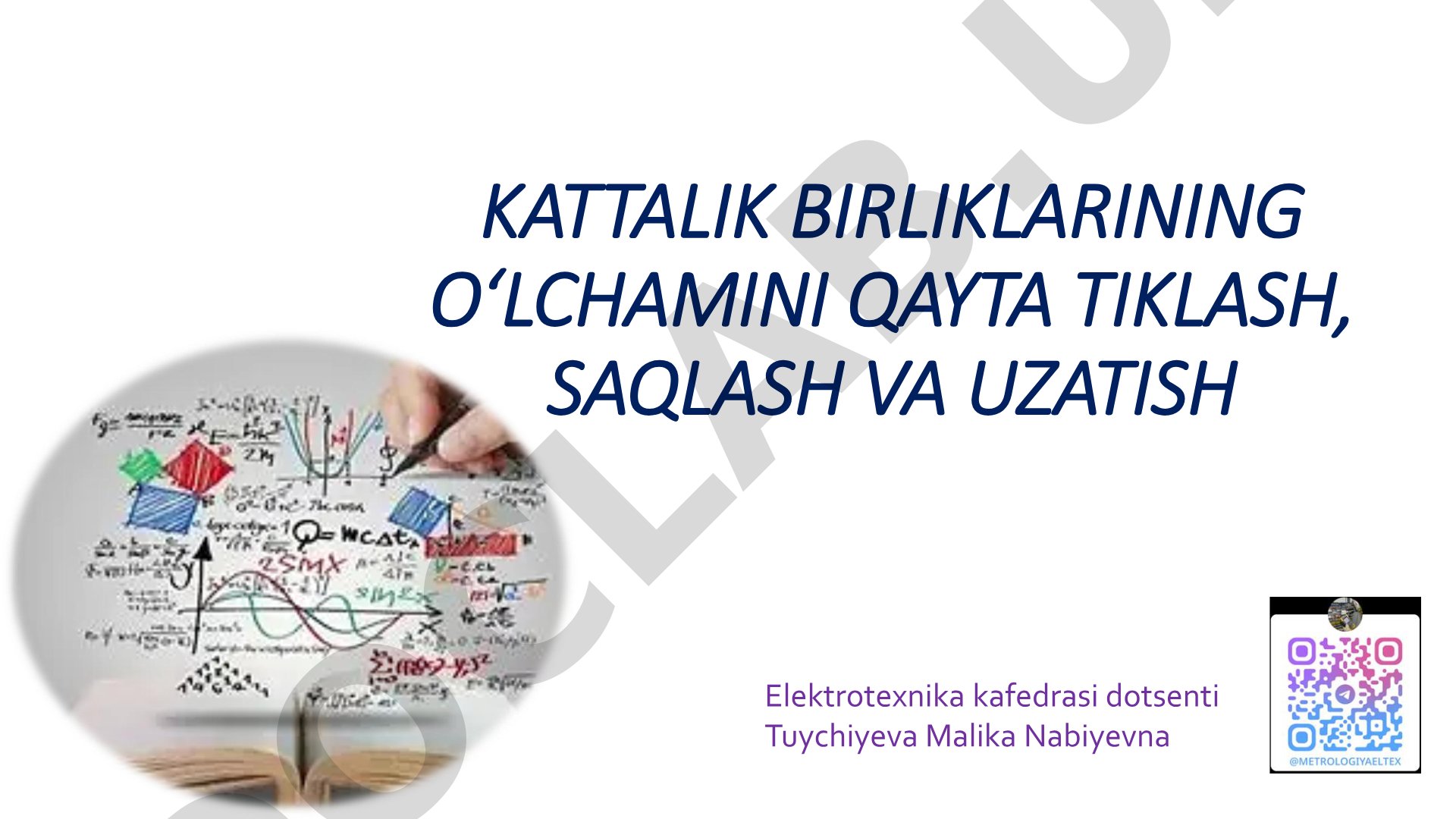Kattalik birliklarining oʻlchamini qayta tiklash, saqlash va uzatish