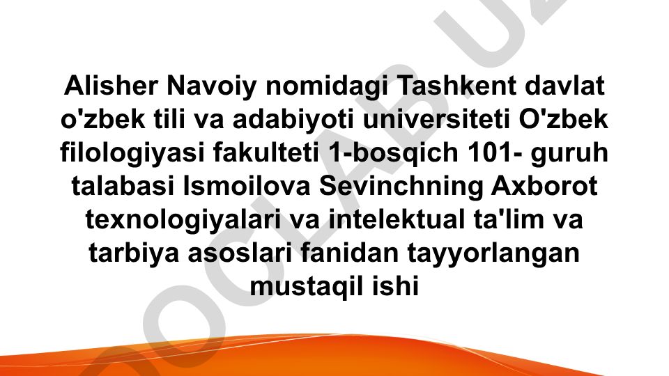 Ta'limni modernizatsiya qilish sharoitida ta'lim sifatini boshqarish interaktiv kontentdan foydalanish