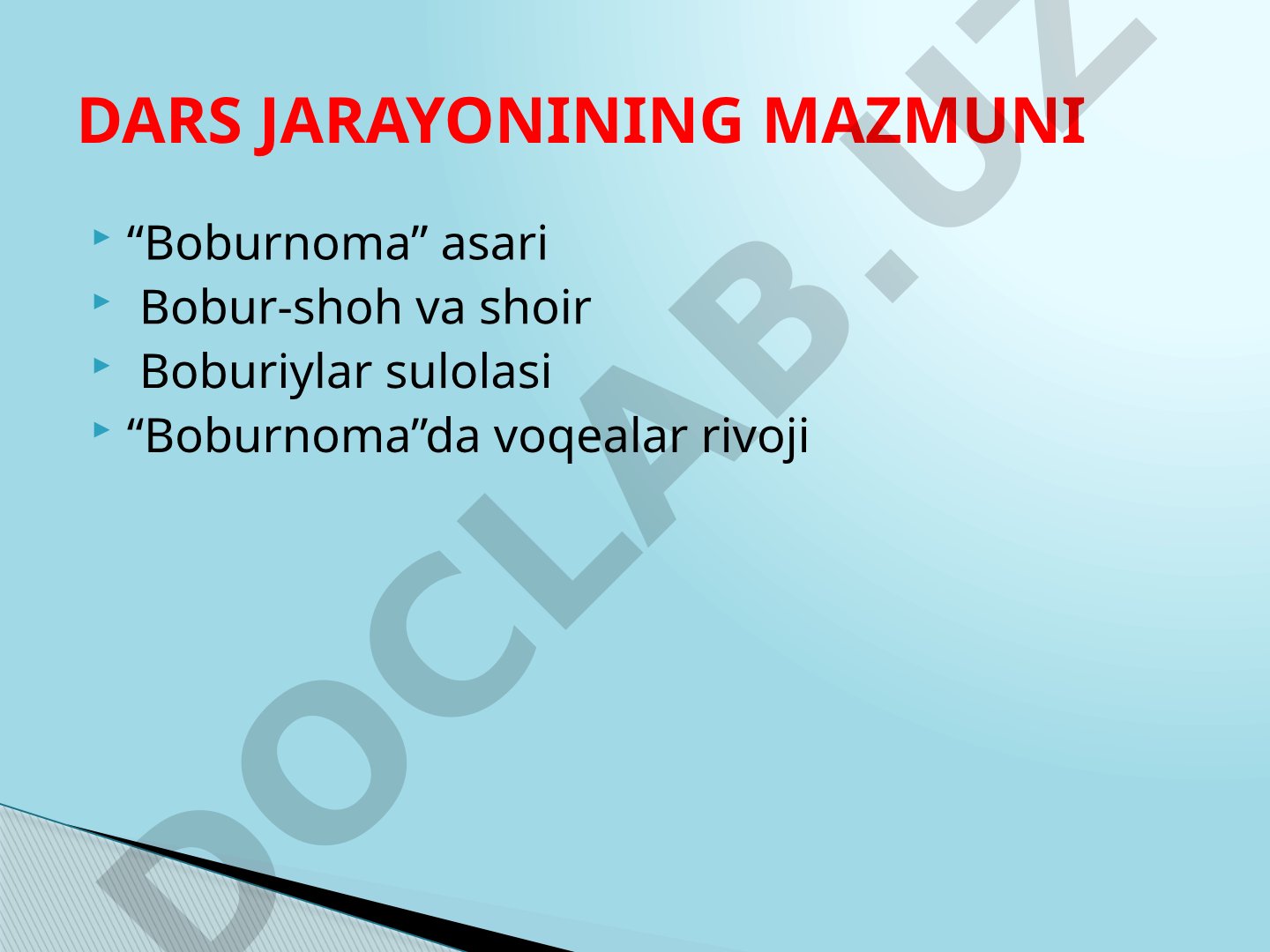 Boburnoma - o'zbek adabiyotining nodir yodgorligi