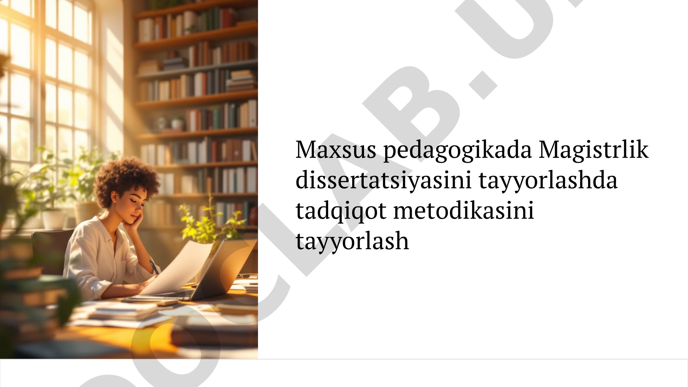Maxsus pedagogikada magistrlik dissertatsiyasini tayyorlashda tadqiqot metodikasini tayyorlash