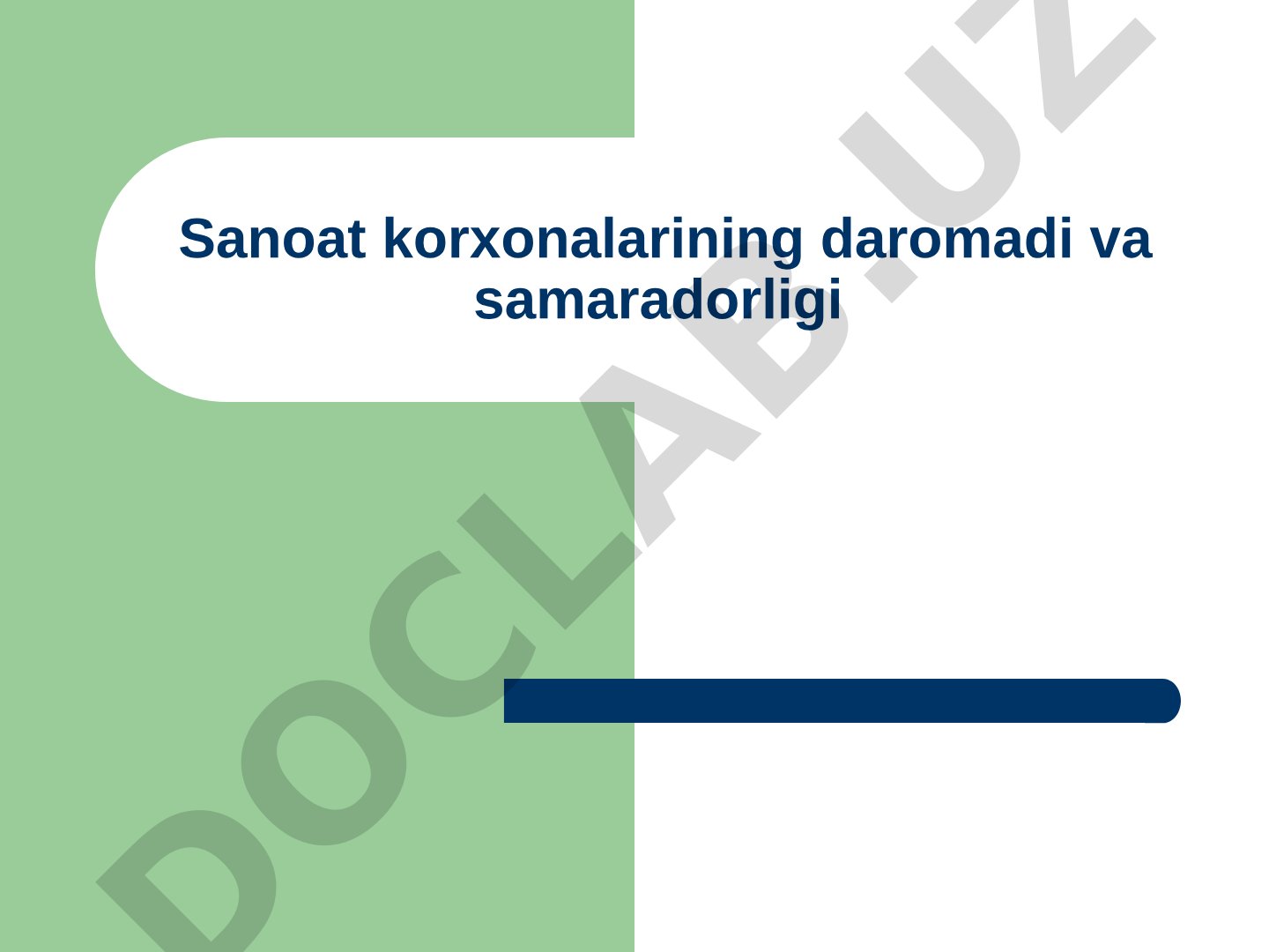 Sanoat korxonalarining daromadi va samaradorligi