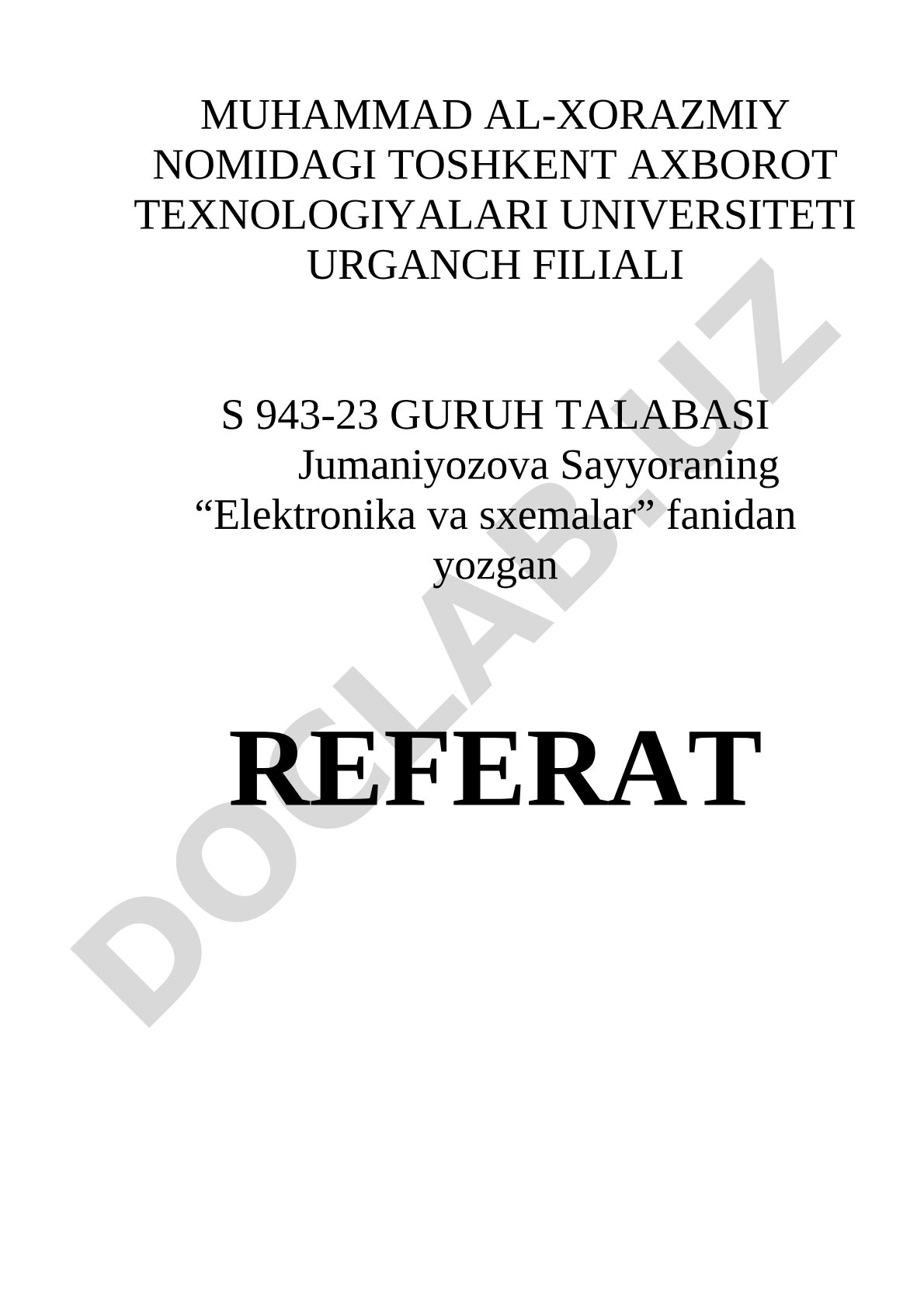 Elektr zanjrlarga sinusoidal signal ta'siridagi xususiyatlarni hisoblash