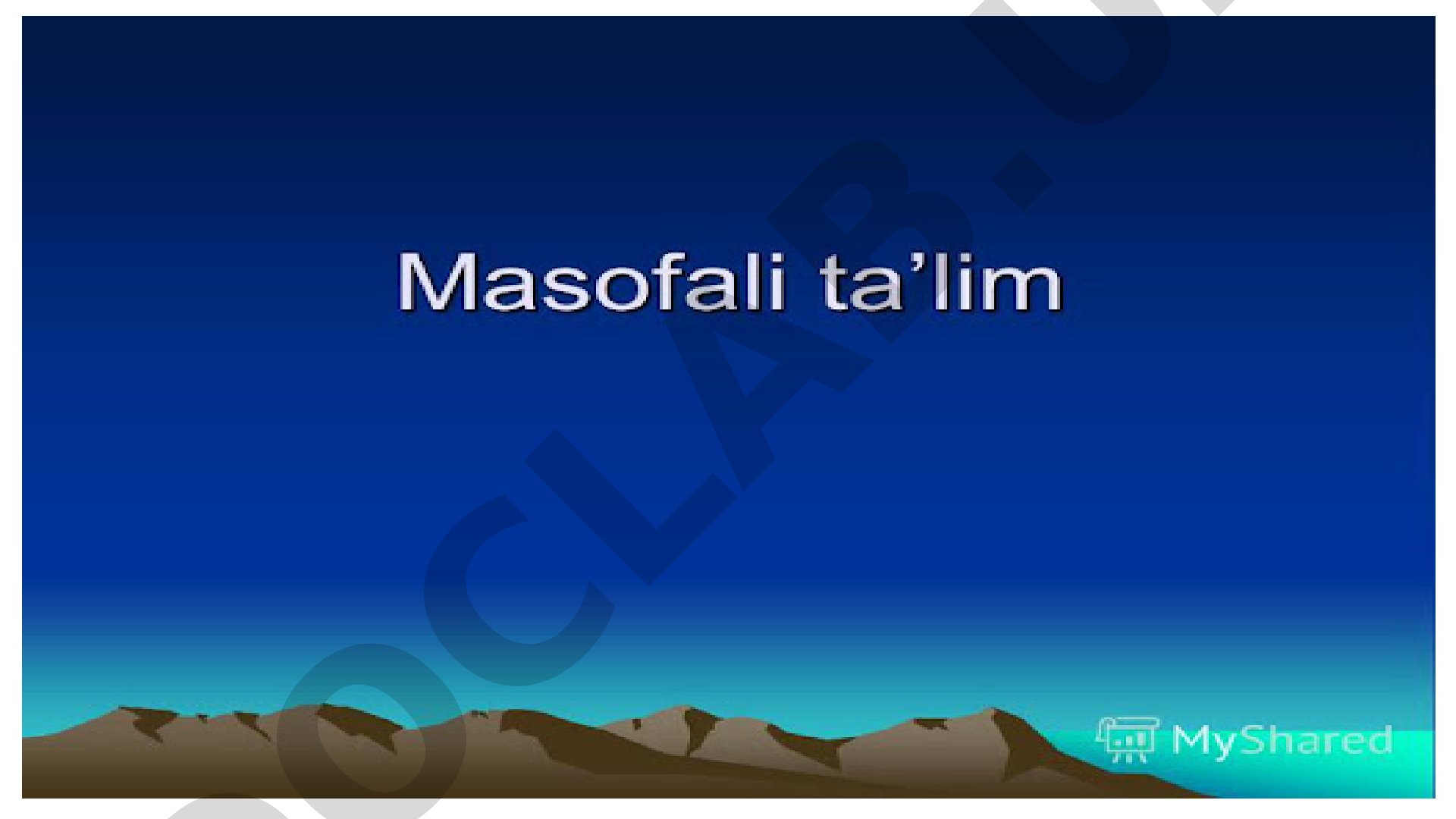 Tasvirlar asosidagi slaydlar