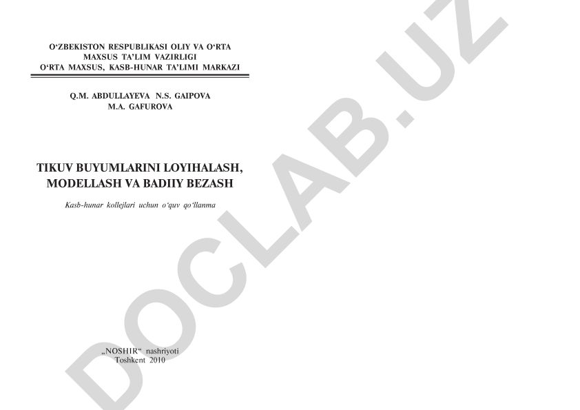O'quv buyumlarini loyihalash, modellash va badiiy bezash