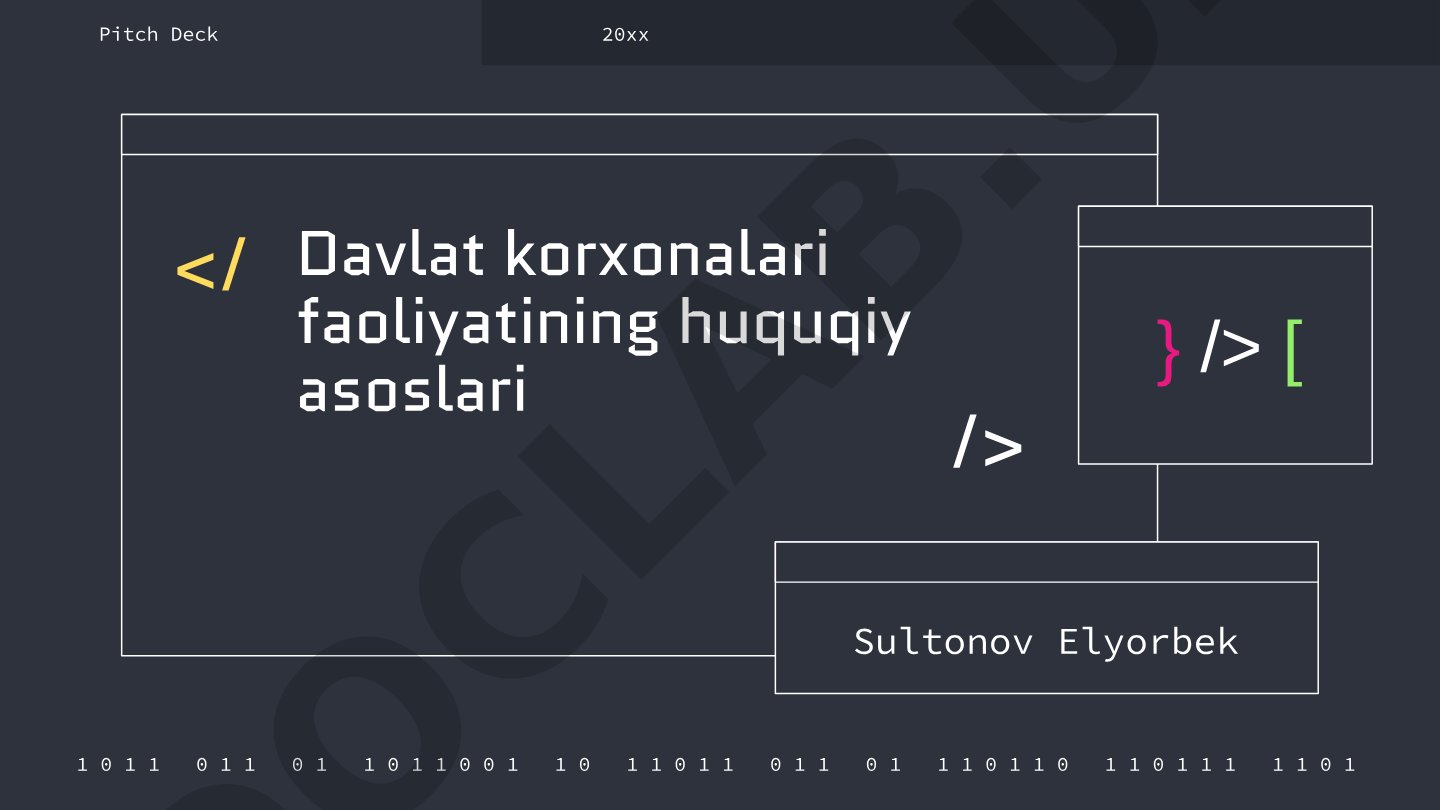 Davlat korxonalari faoliyatining huquqiy asoslari