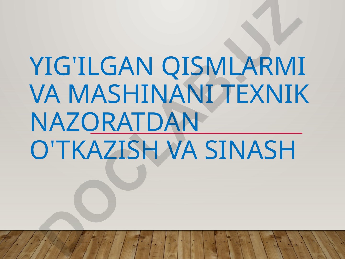 Mashinalarni ishlab chiqish jarayoni va ishonchlilikni ta'minlash