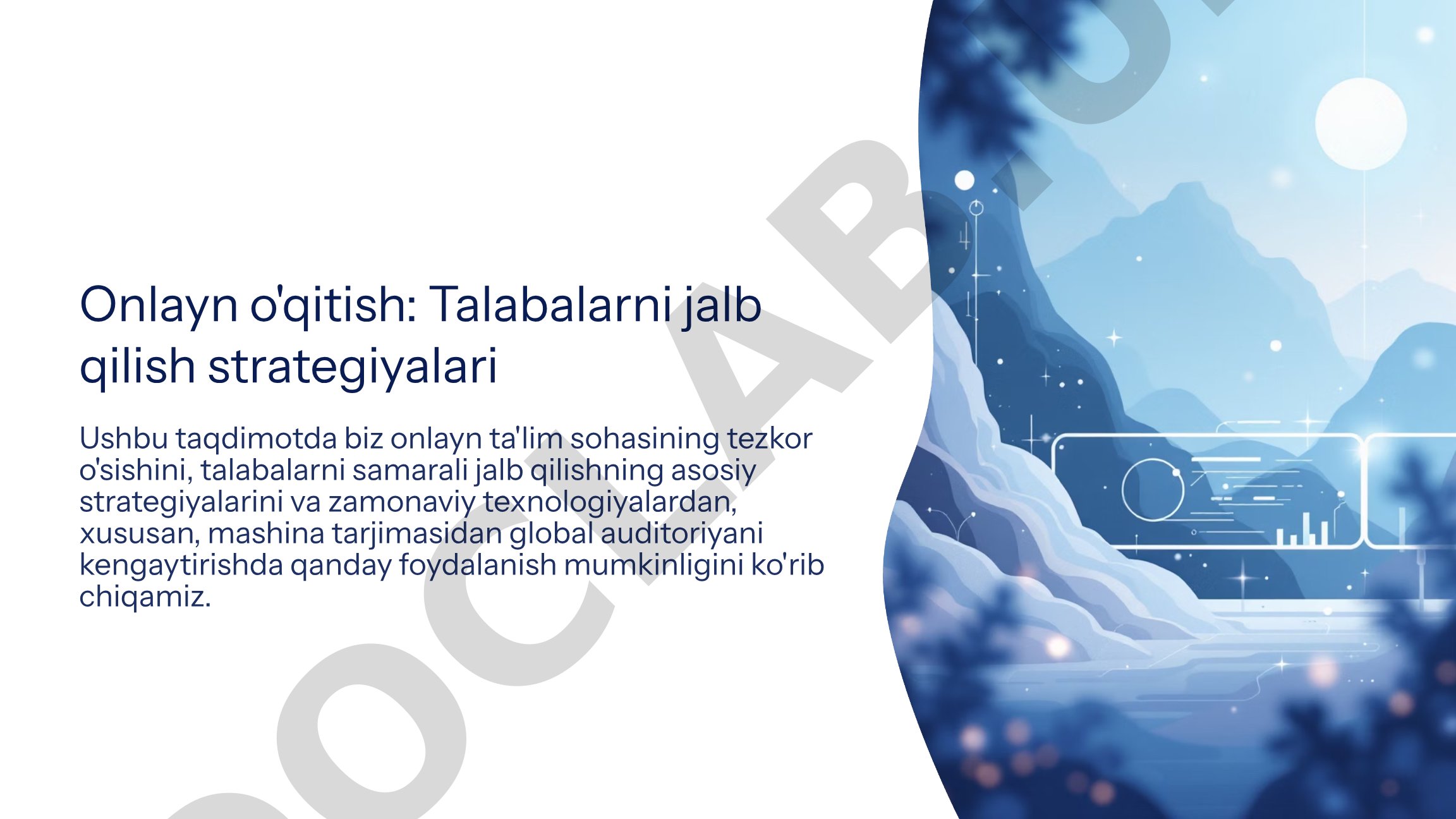 Onlayn o'qitish: Talabalarni jalb qilish strategiyalari