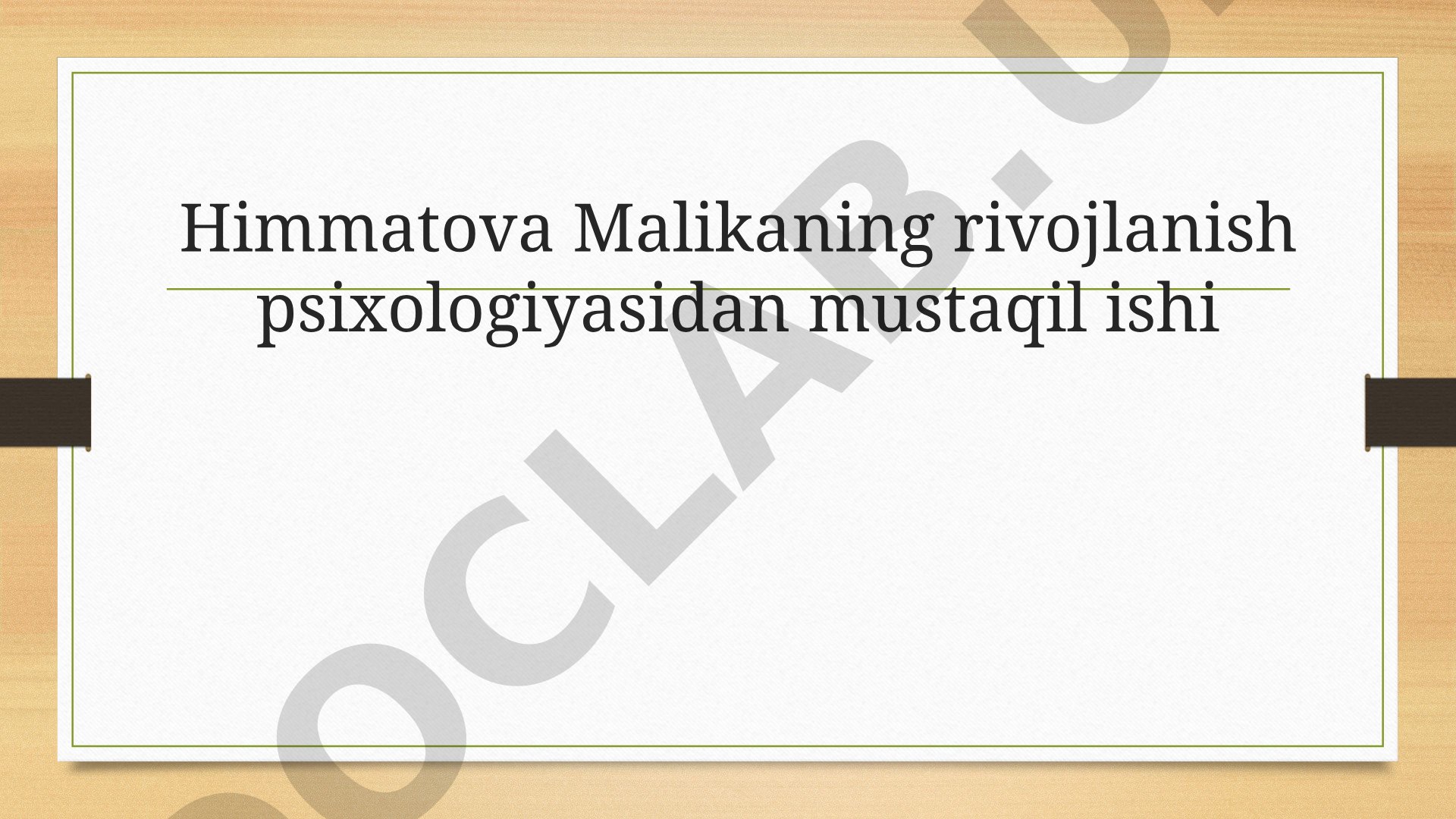 Yetuklik davrining psixologik xususiyatlari yoritilgan