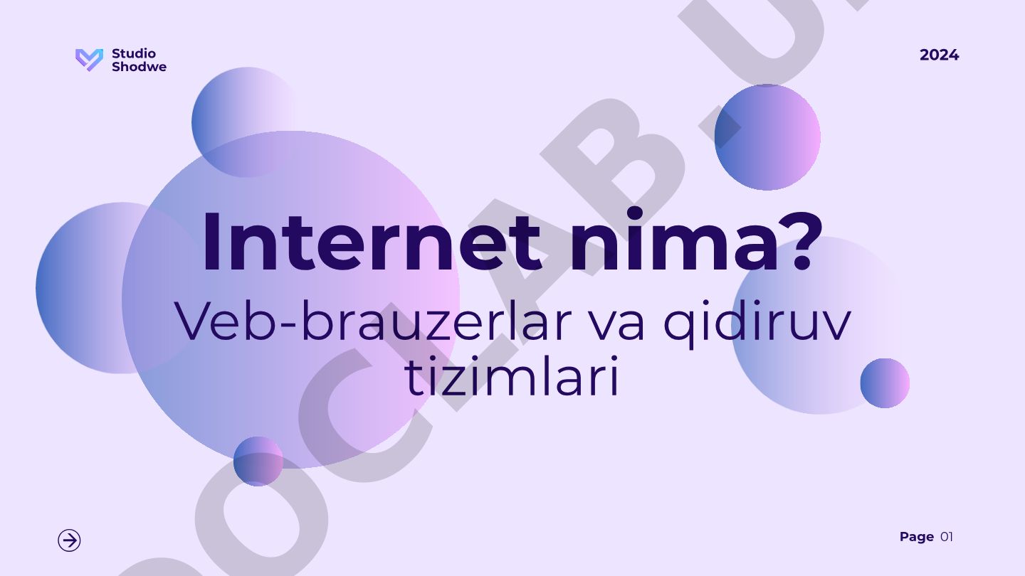Internet tushunchasi, veb-brauzerlar va qidiruv tizimlari