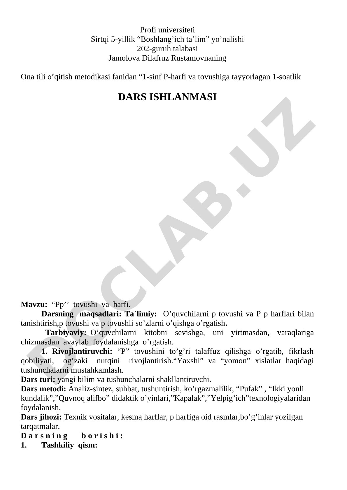 Pp tovushi va harfi