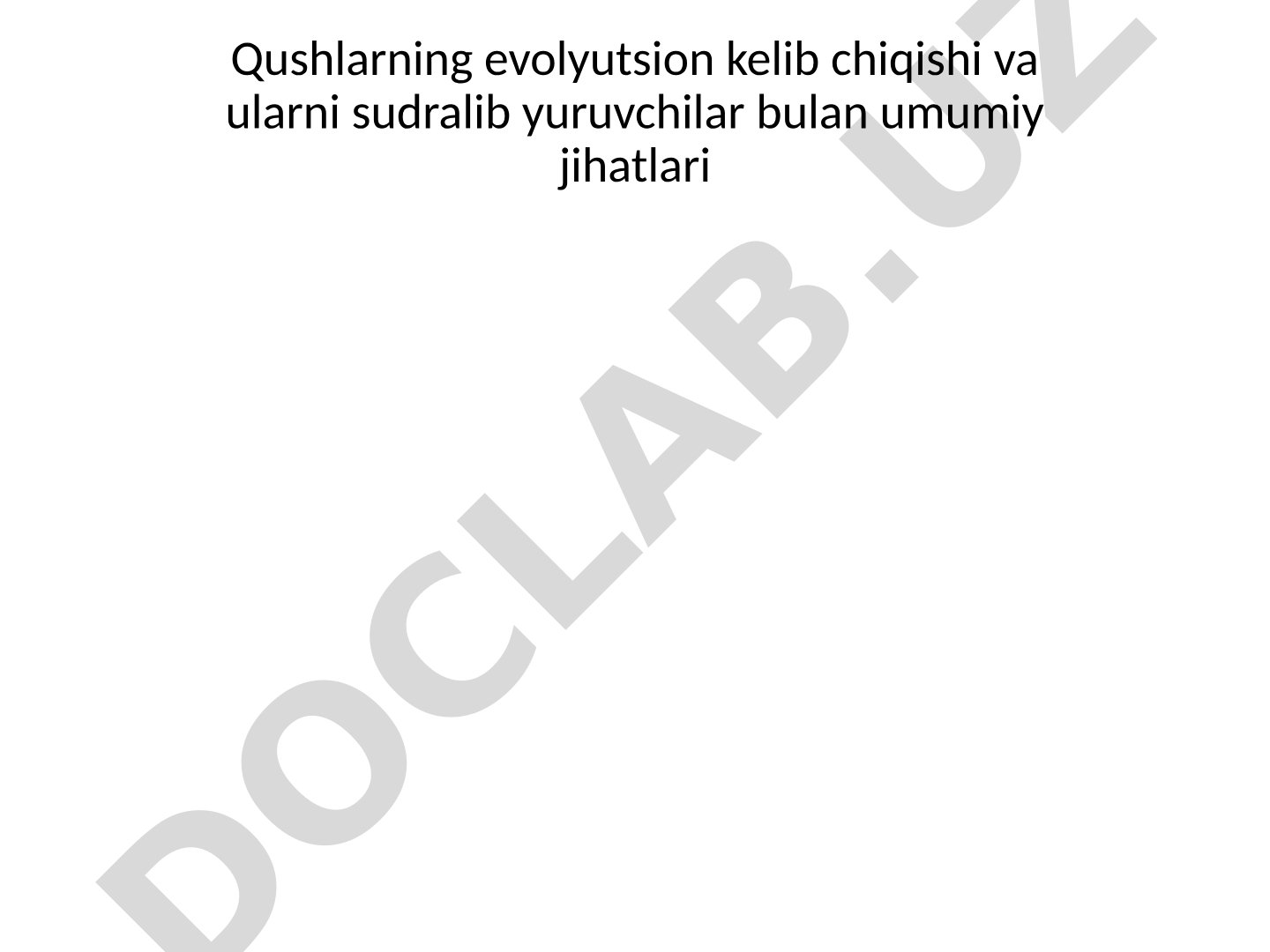 Qushlarning evolyutsion kelib chiqishi va sudralib yuruvchilar bilan umumiy jihatlari