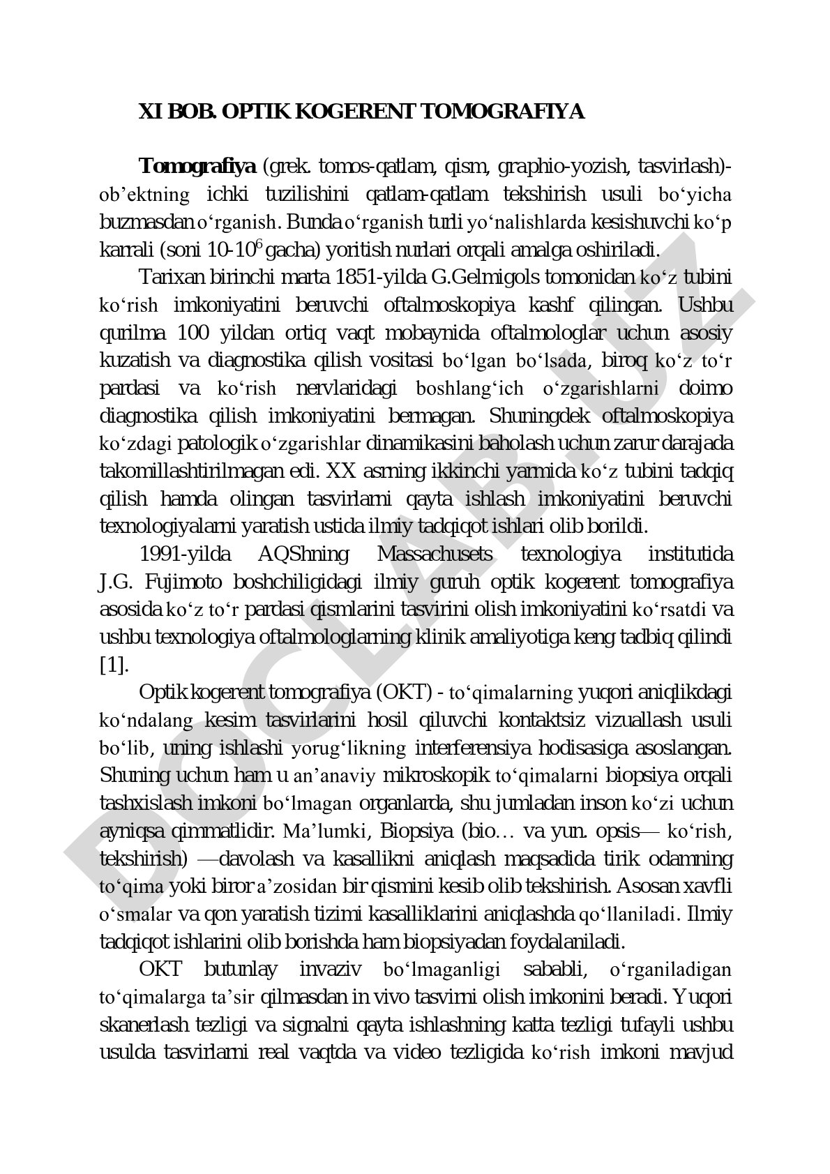 Optik kogerent tomografiya