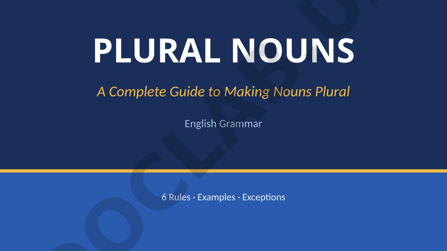Plural nouns