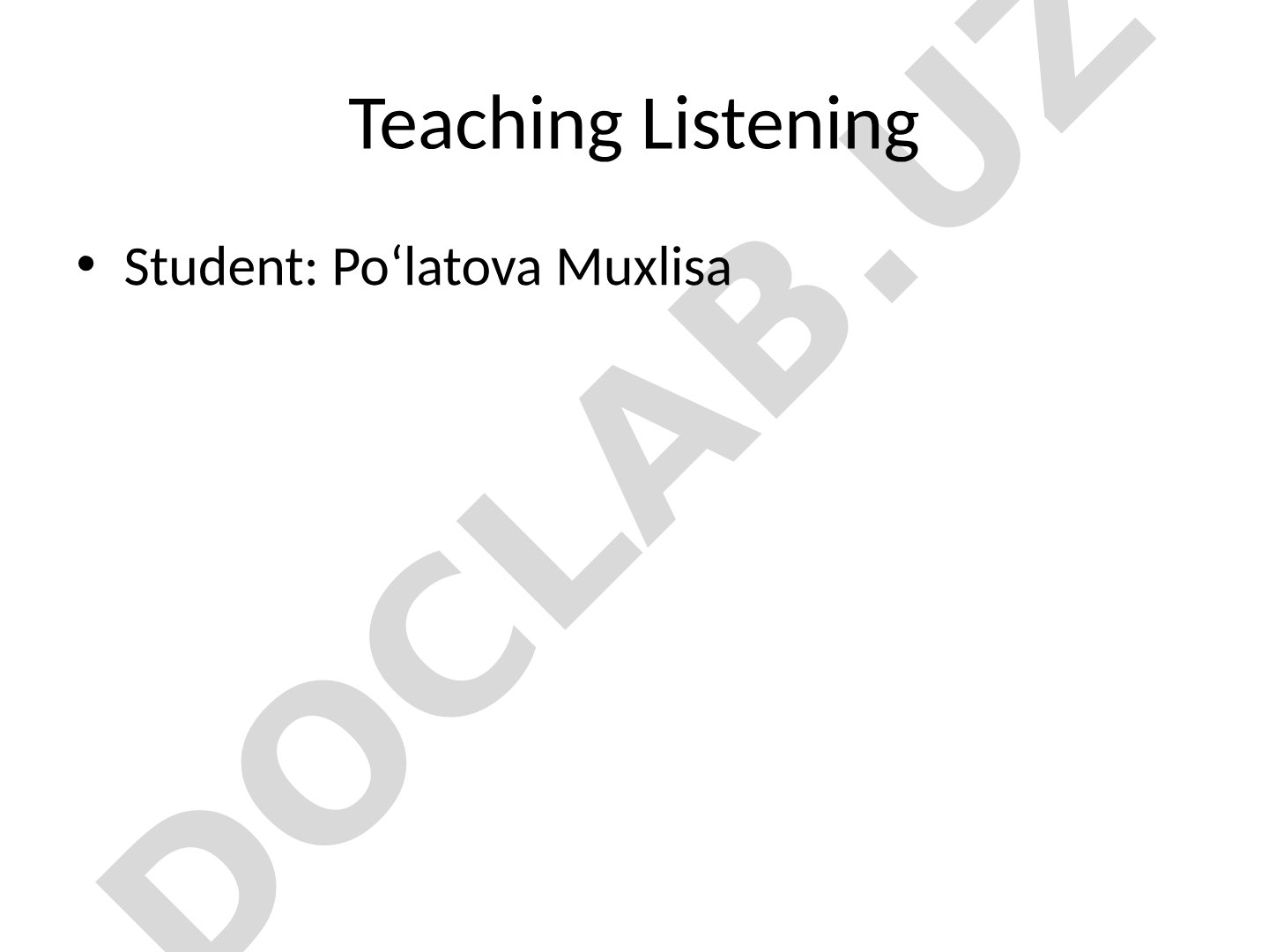 Overview of teaching listening: definition, types, importance, and principles