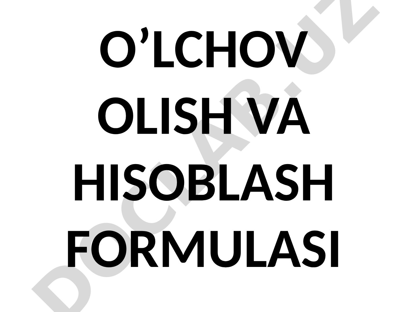 O’LCHOV OLISH VA HISOBLASH FORMULASI Fartuk va ro'mol uchun o`lchov olish qoidasi