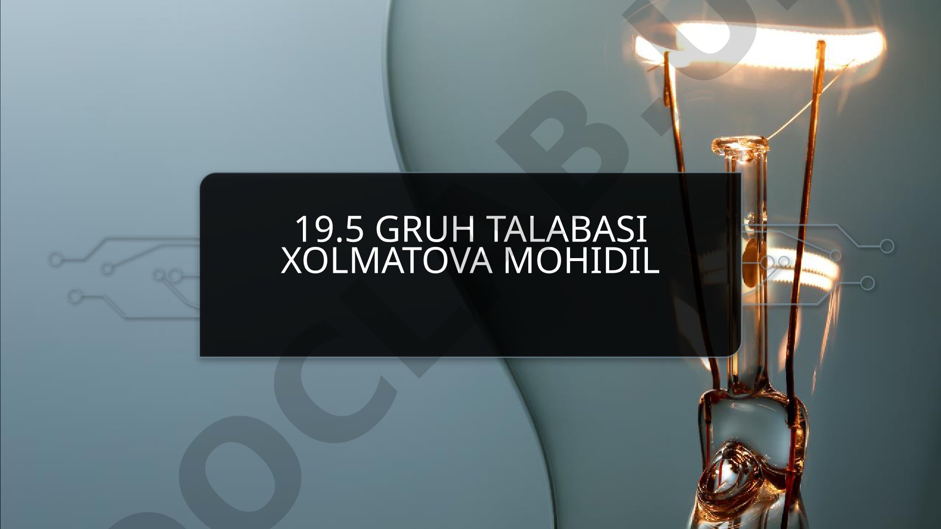 tincercard (online) platformasida TUpOROQ NAMLIGINI BOSHQARISH dasturini O’RGANISH