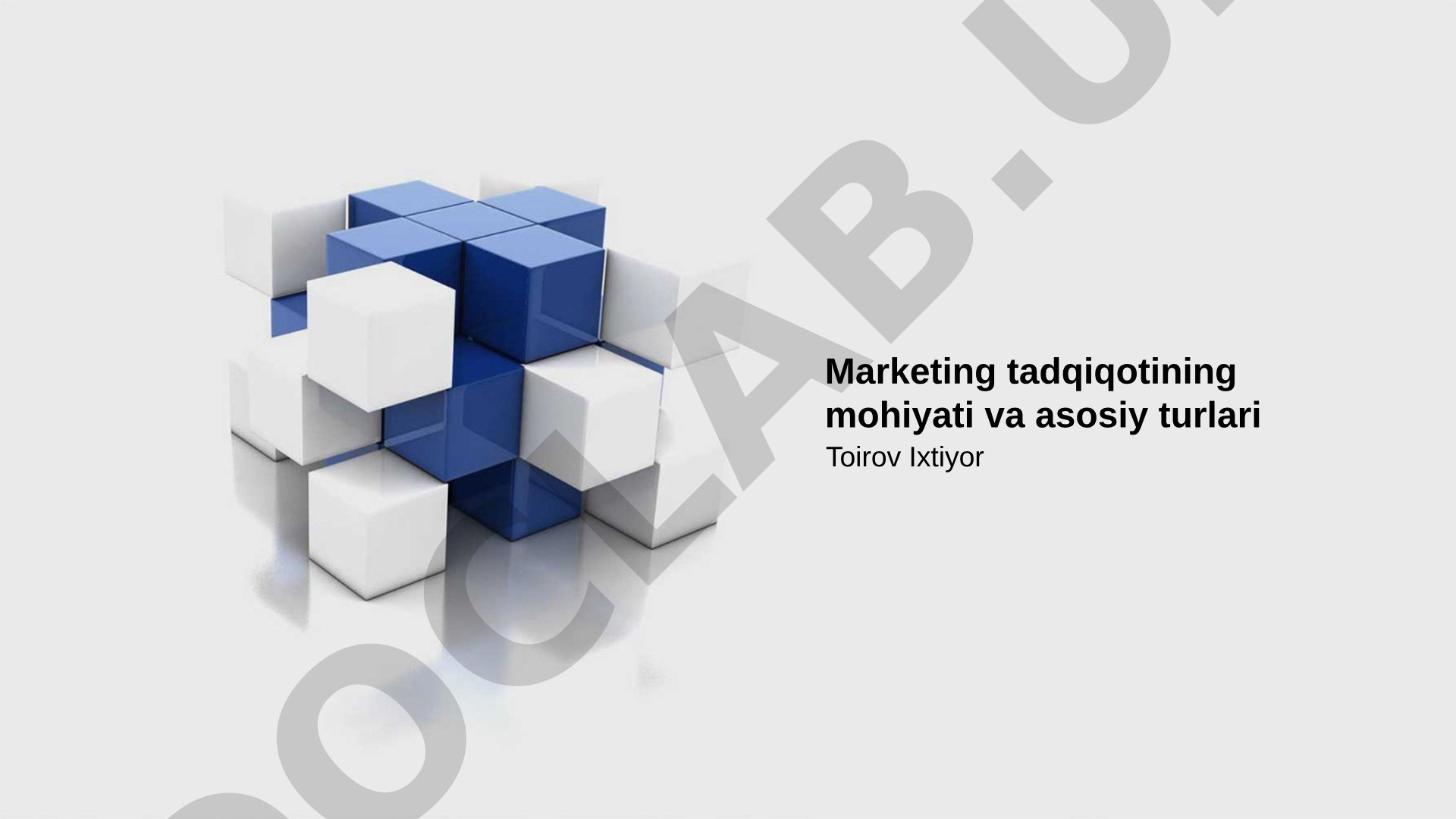 Marketing tadqiqotining mohiyati va asosiy turlari